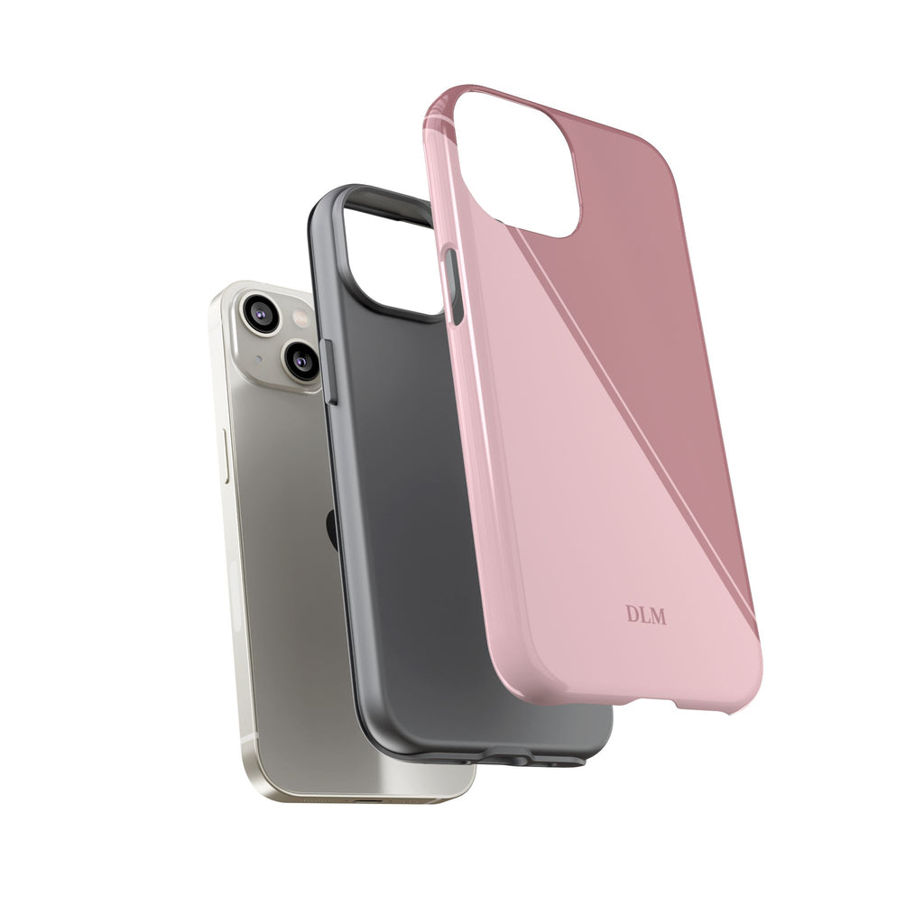 Pinks Two Tone Custom Initials Case