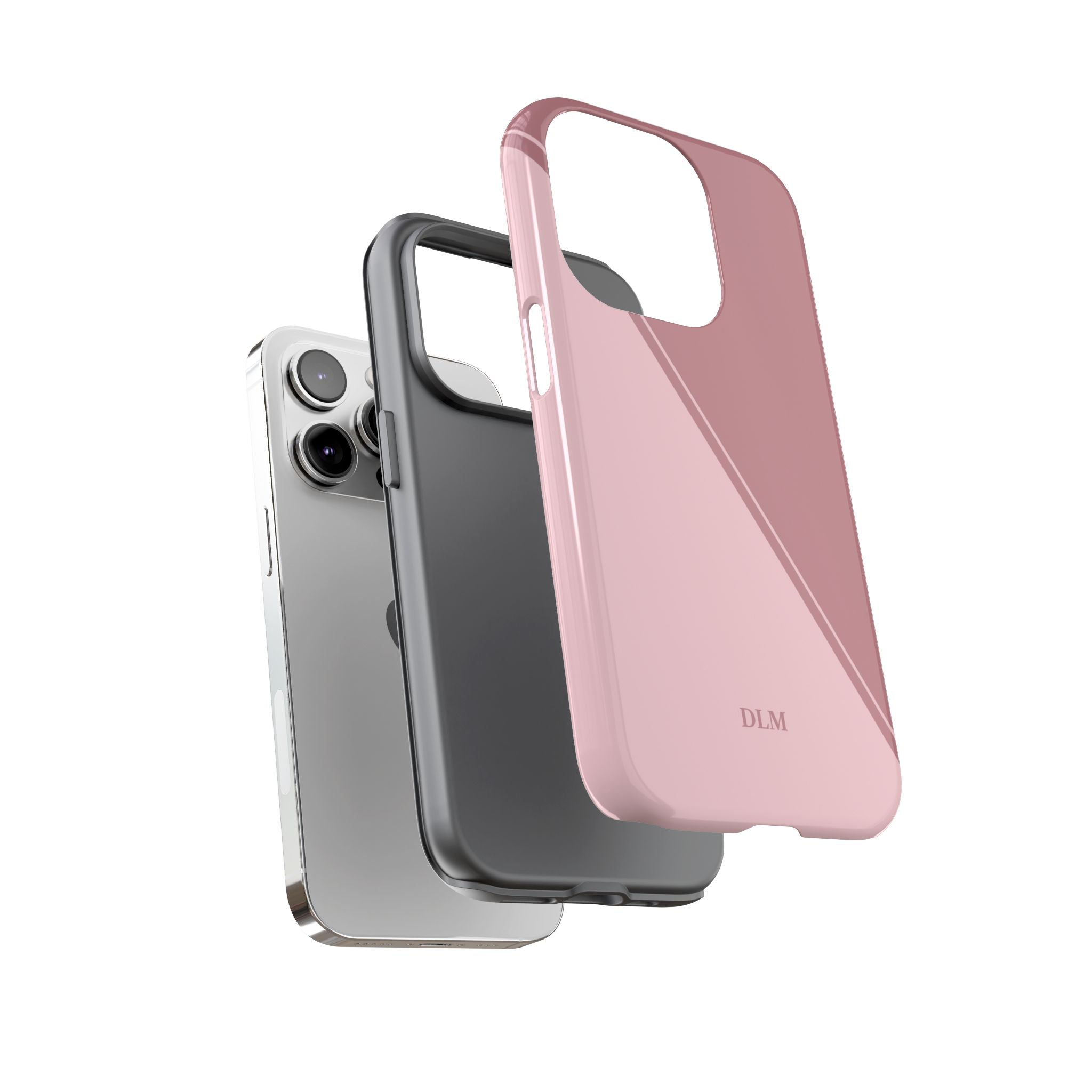 Pinks Two Tone Custom Initials Case
