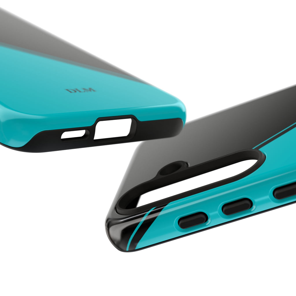 Tiffany/Black Two Tone Custom Initials Case