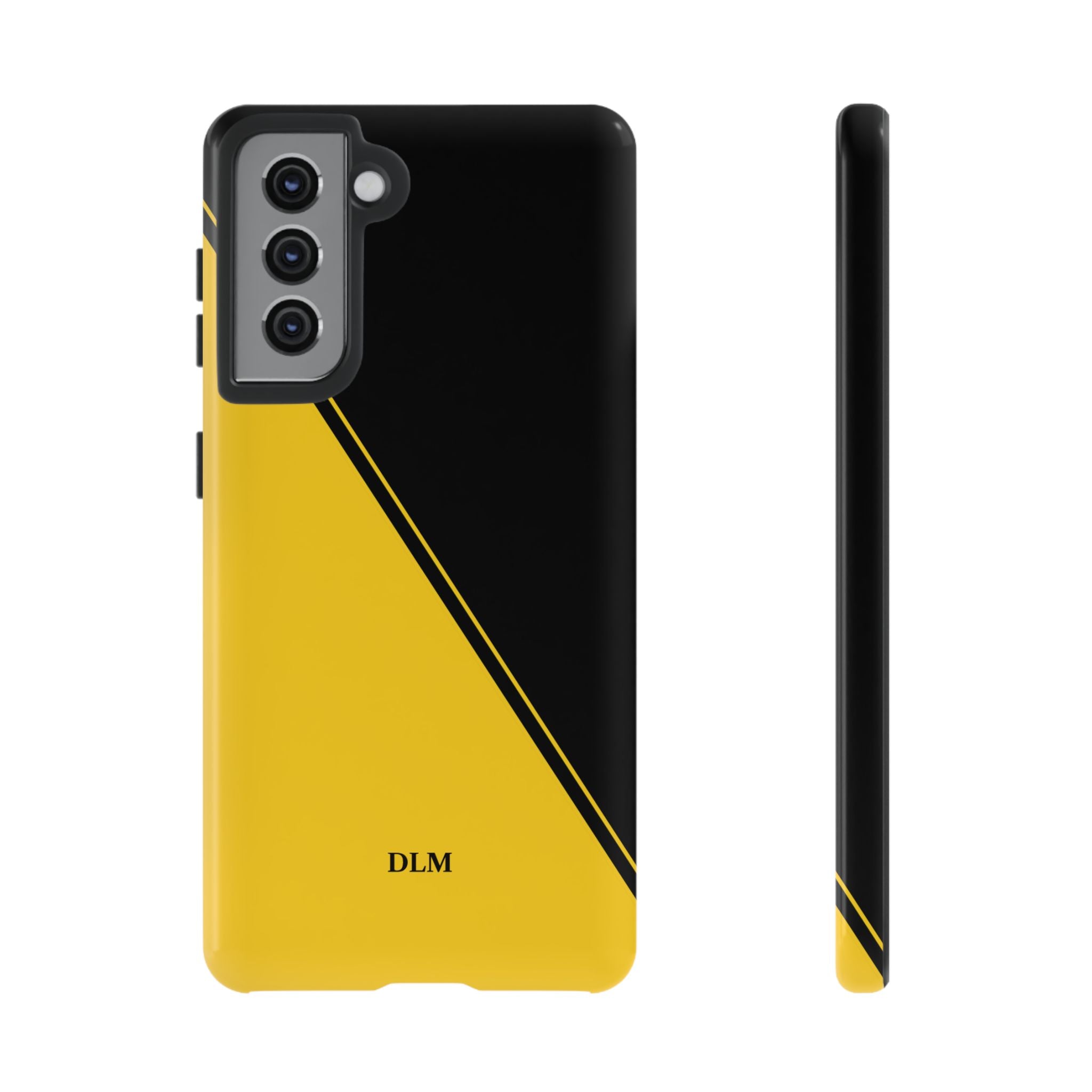 Yellow/Black Two Tone Custom Initials Case