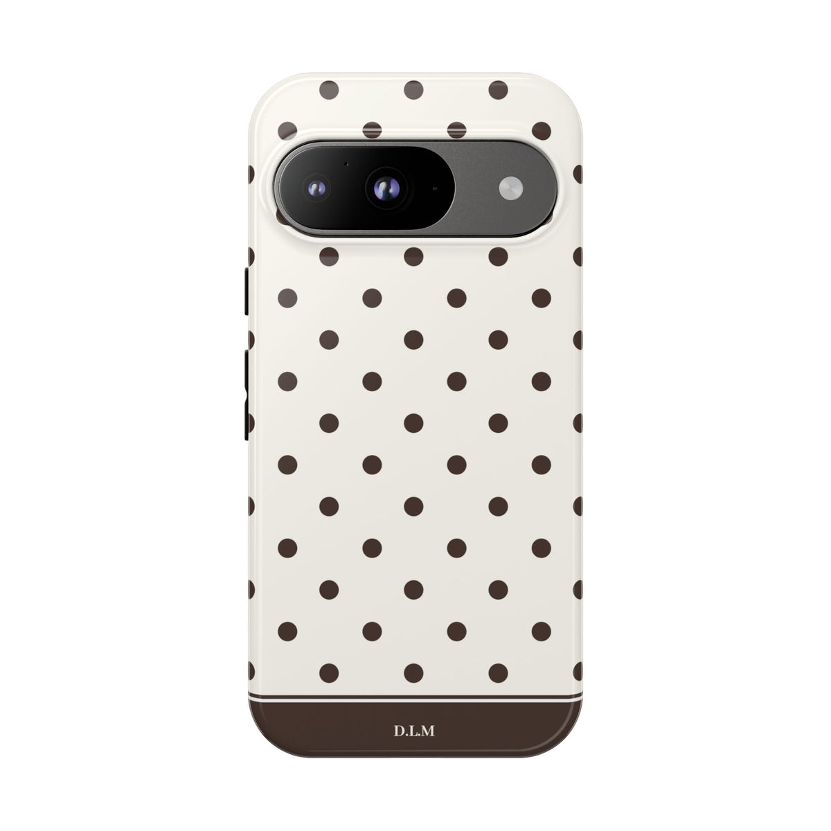 Creamy Mocha Personalised Polka Dot Case