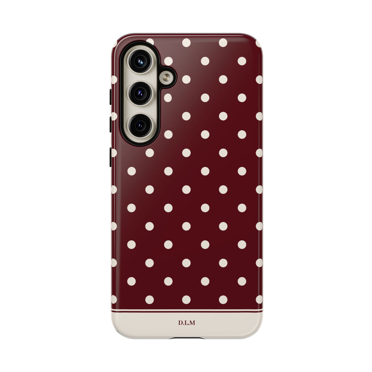Cranberry Cream Personalised Polka Dot Case