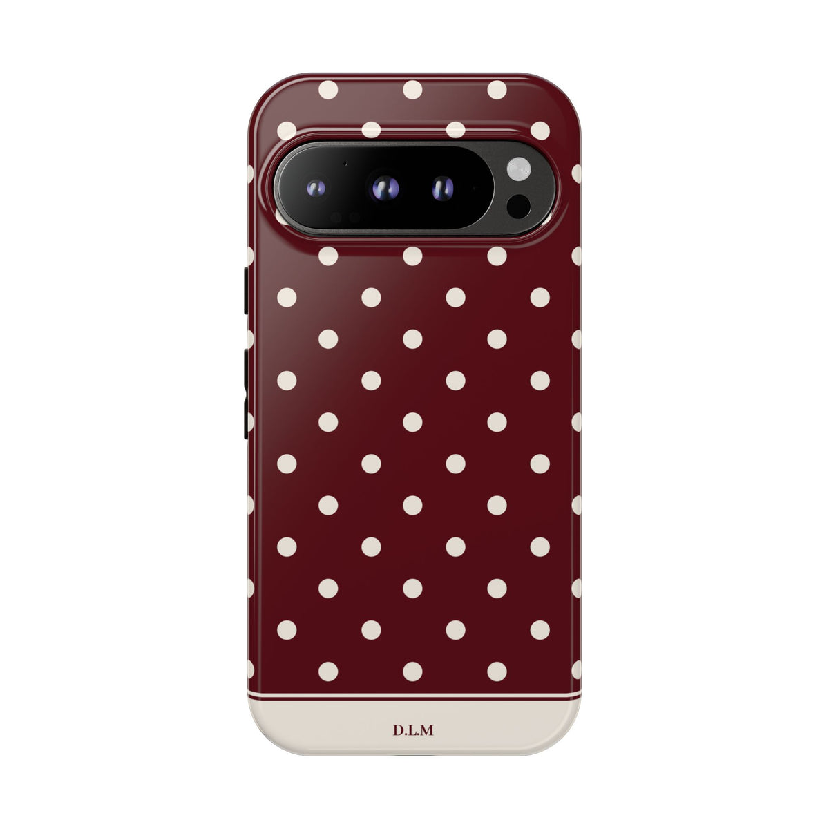 Cranberry Cream Personalised Polka Dot Case