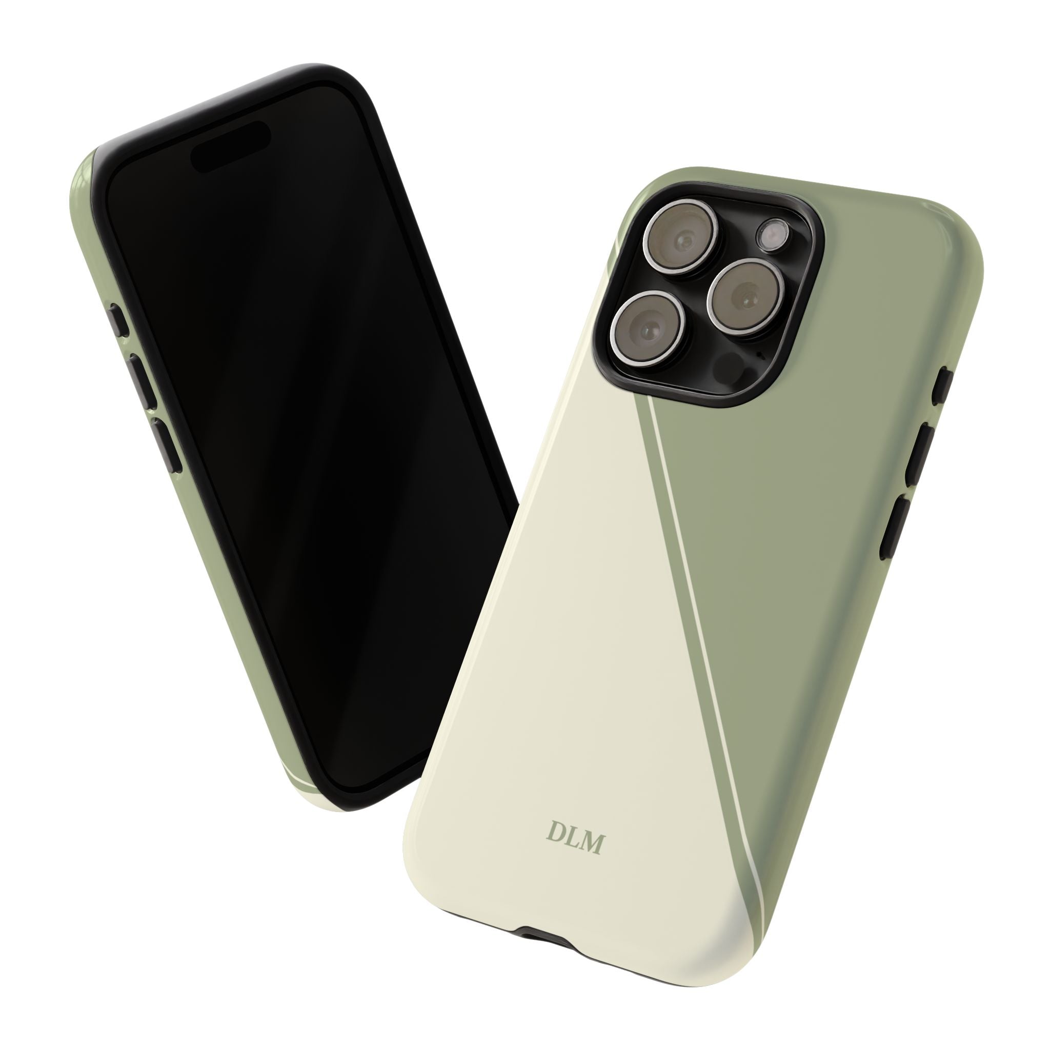 Matcha Two Tone Custom Initials Case