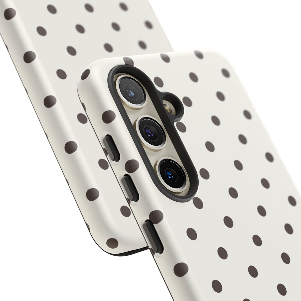 Creamy Mocha Personalised Polka Dot Case