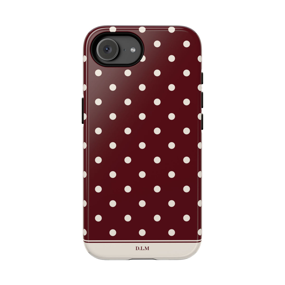 Cranberry Cream Personalised Polka Dot Case