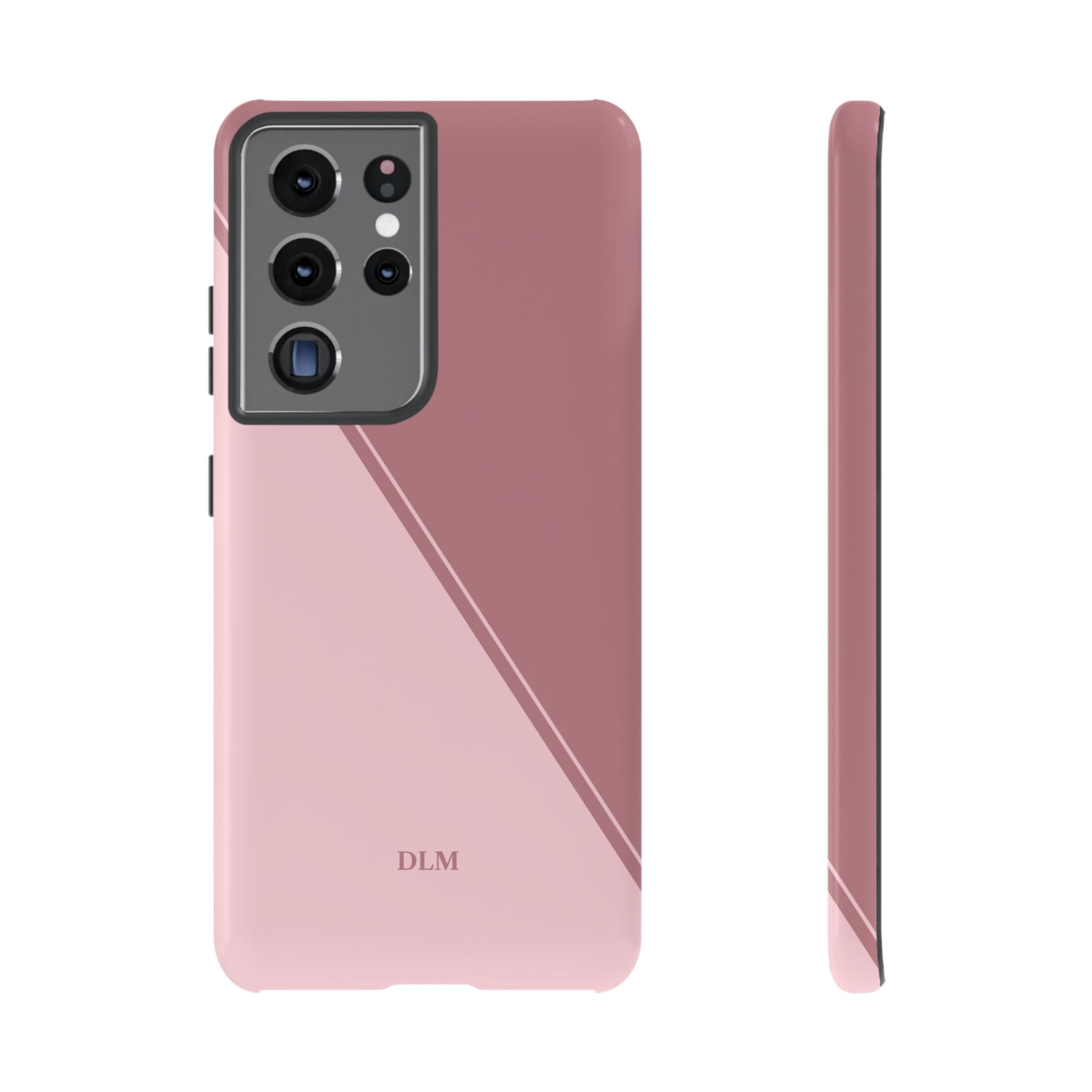 Pinks Two Tone Custom Initials Case
