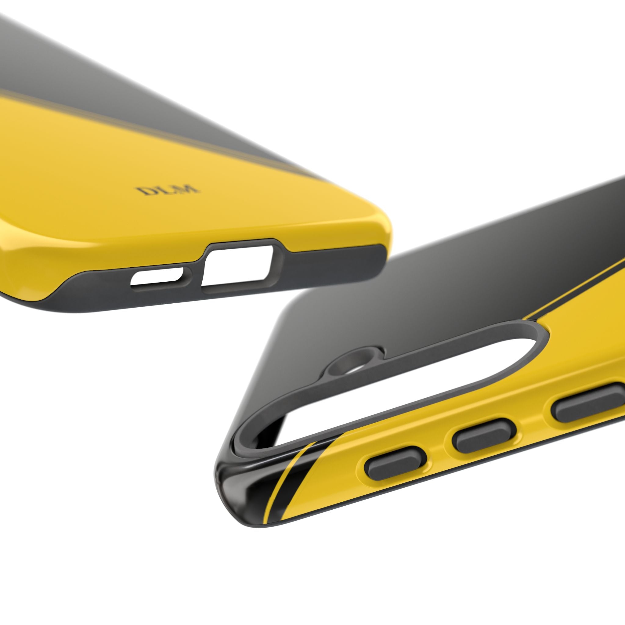 Yellow/Black Two Tone Custom Initials Case