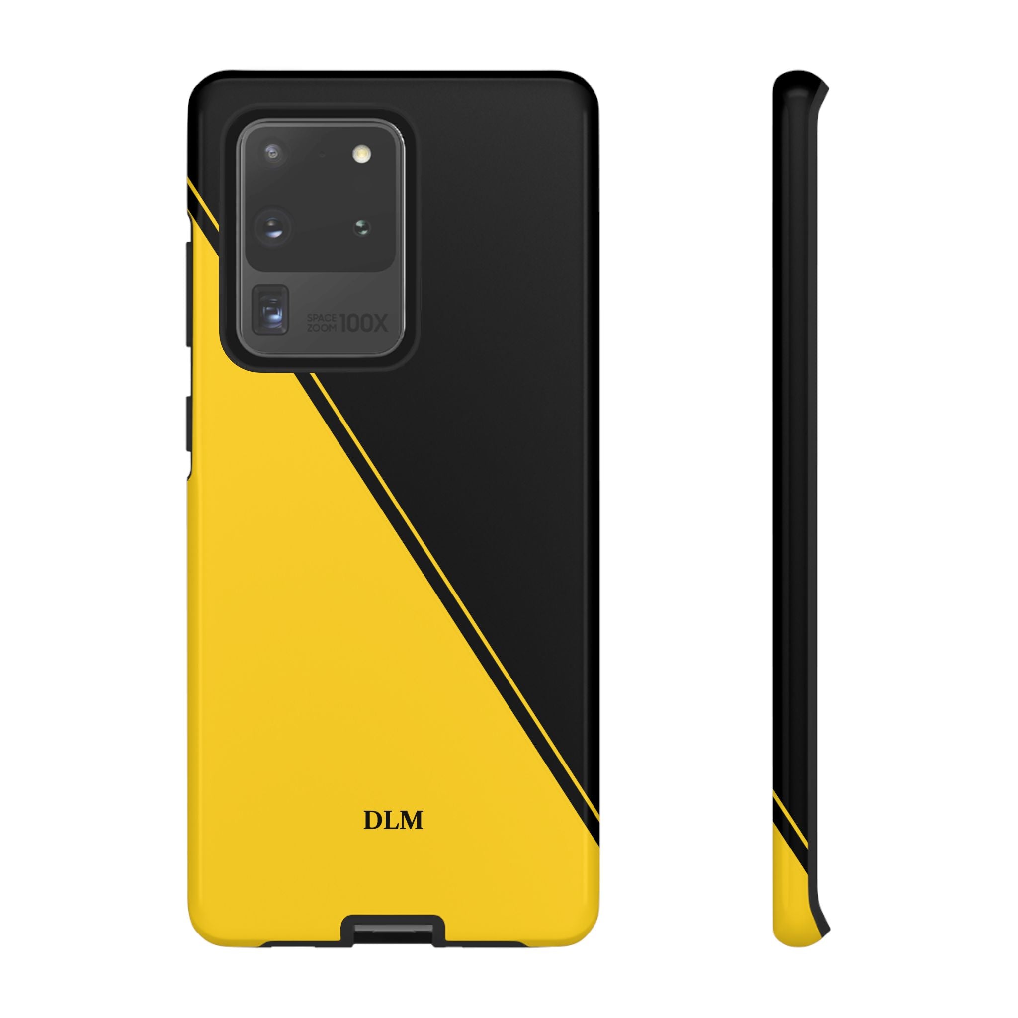 Yellow/Black Two Tone Custom Initials Case