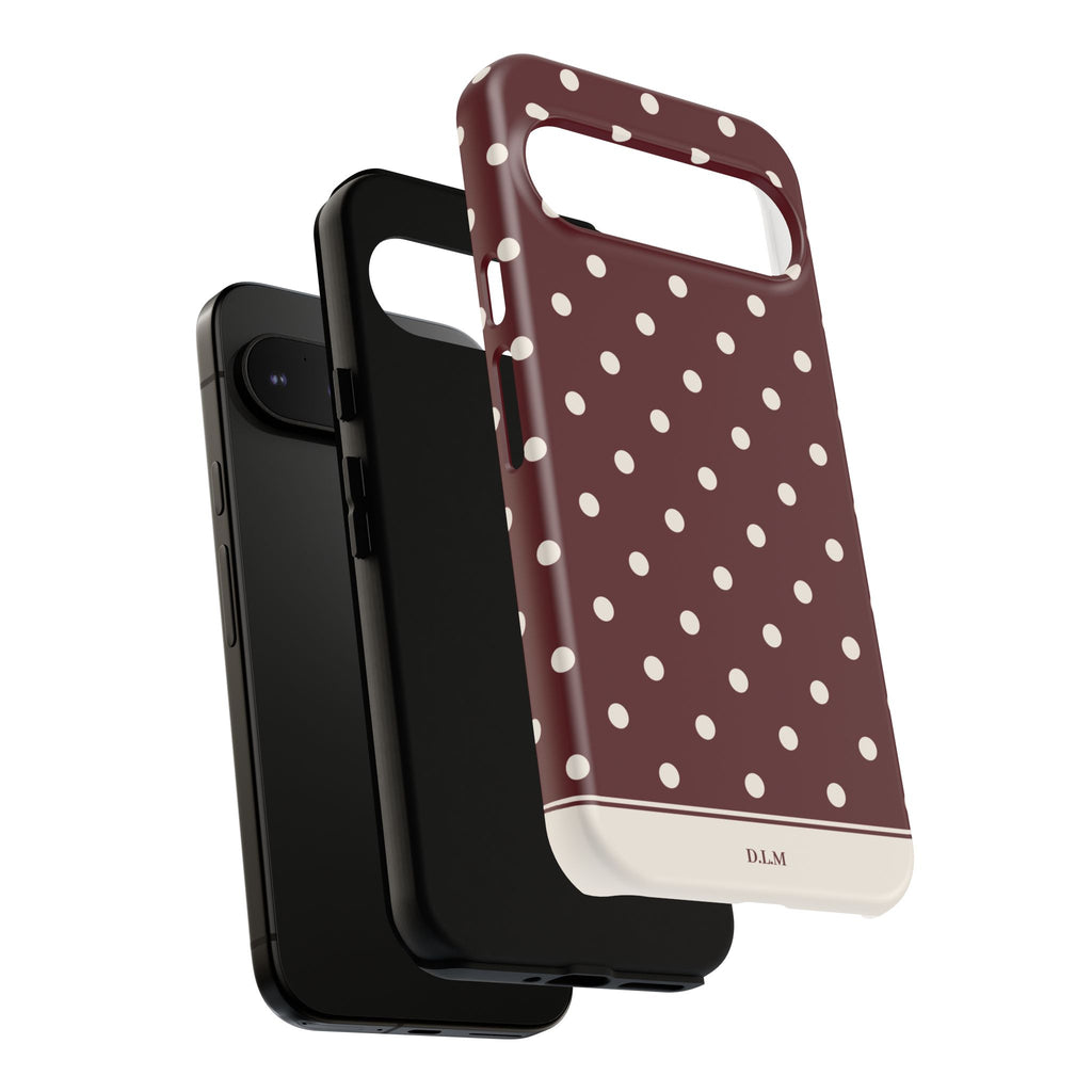 Cranberry Cream Personalised Polka Dot Case