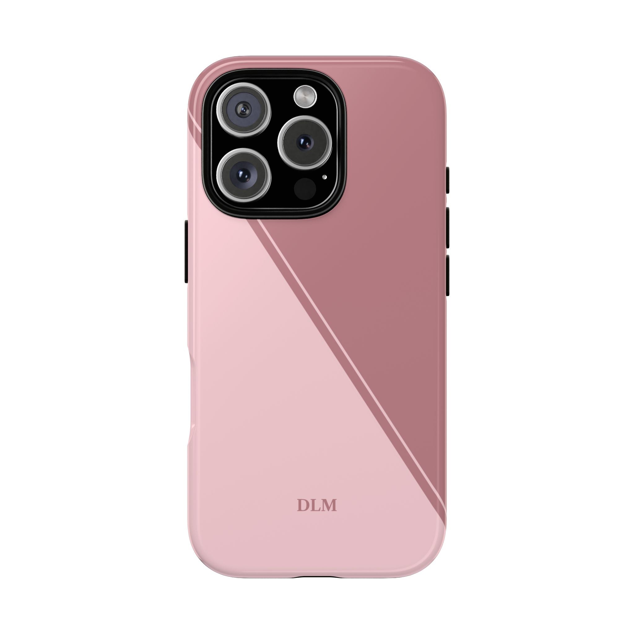 Pinks Two Tone Custom Initials Case