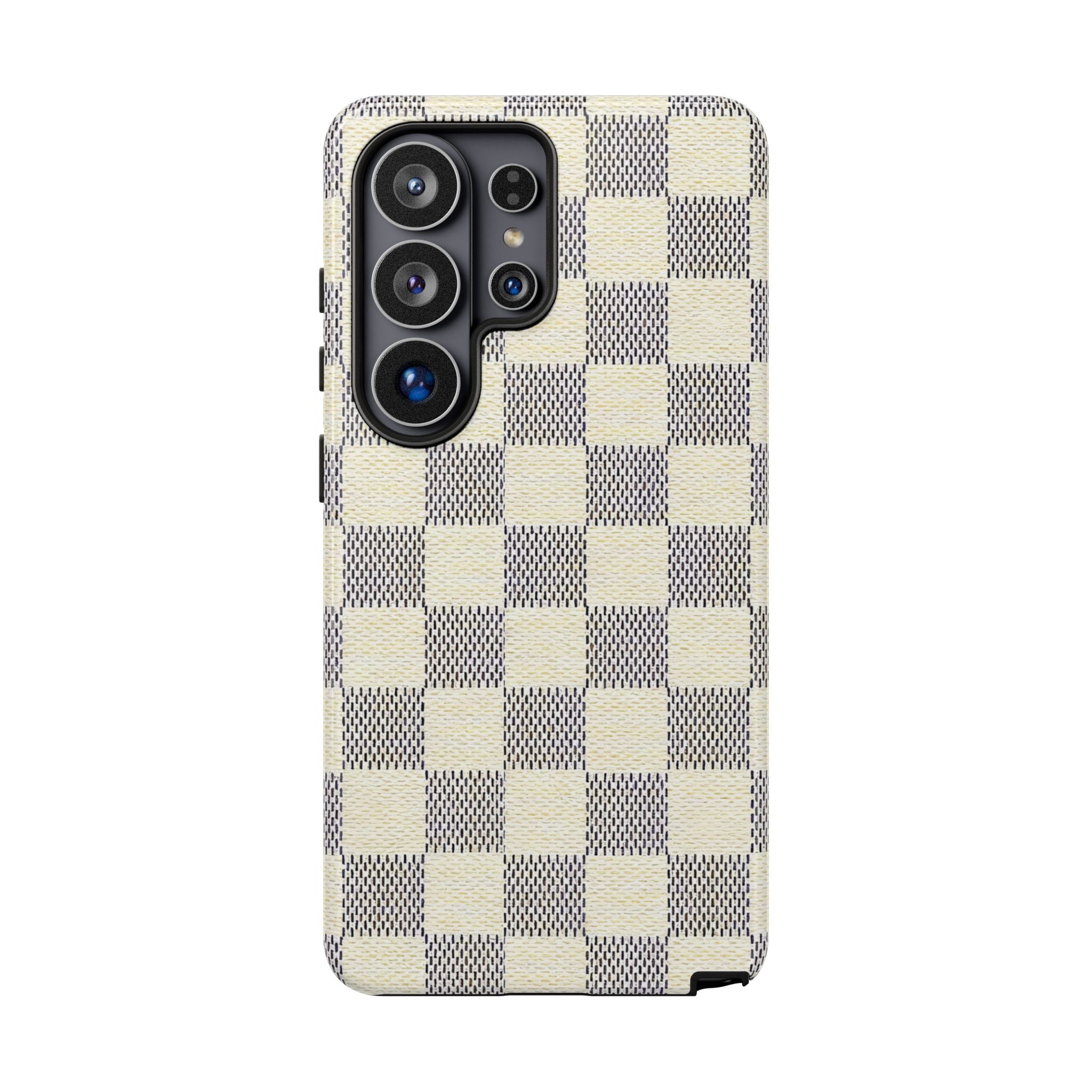Checkered Cream Phone Case