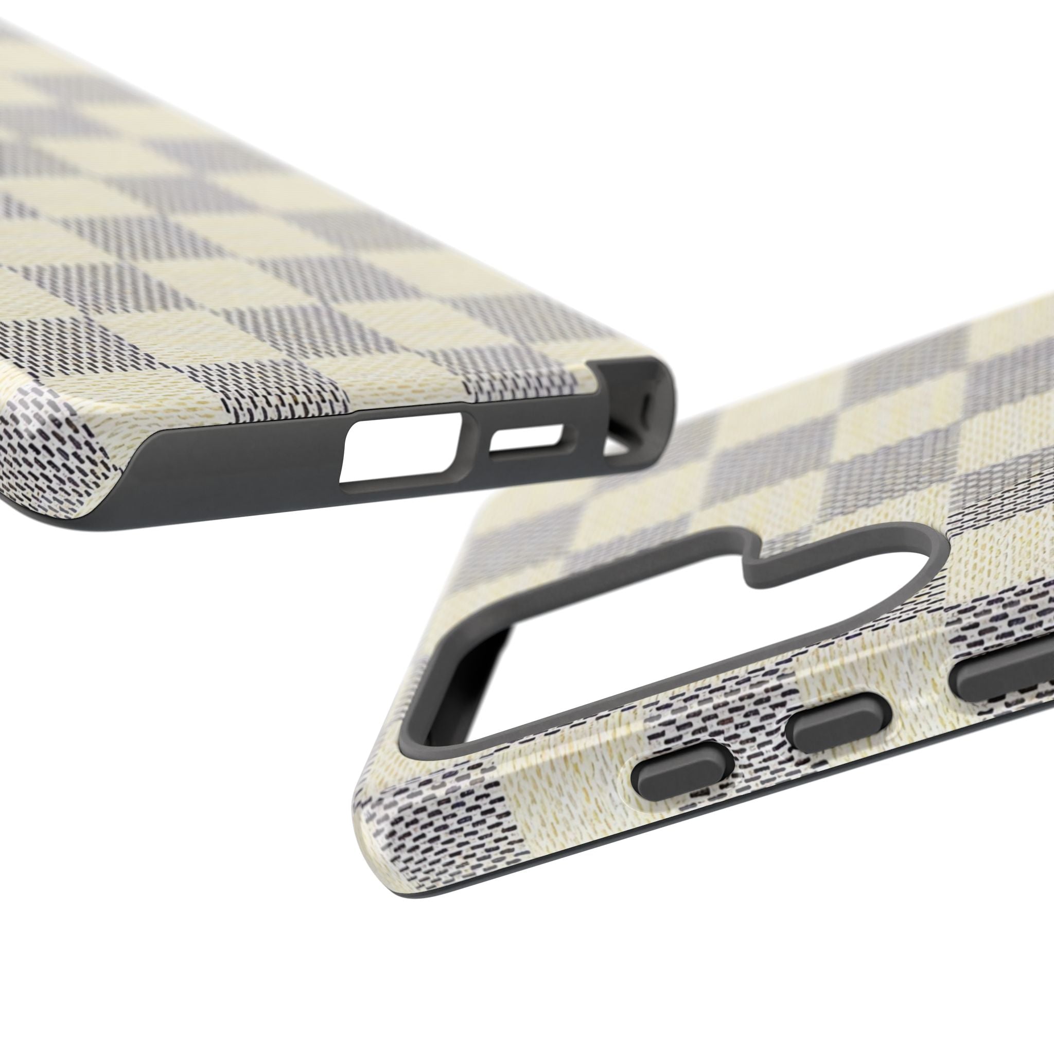 Checkered Cream Phone Case