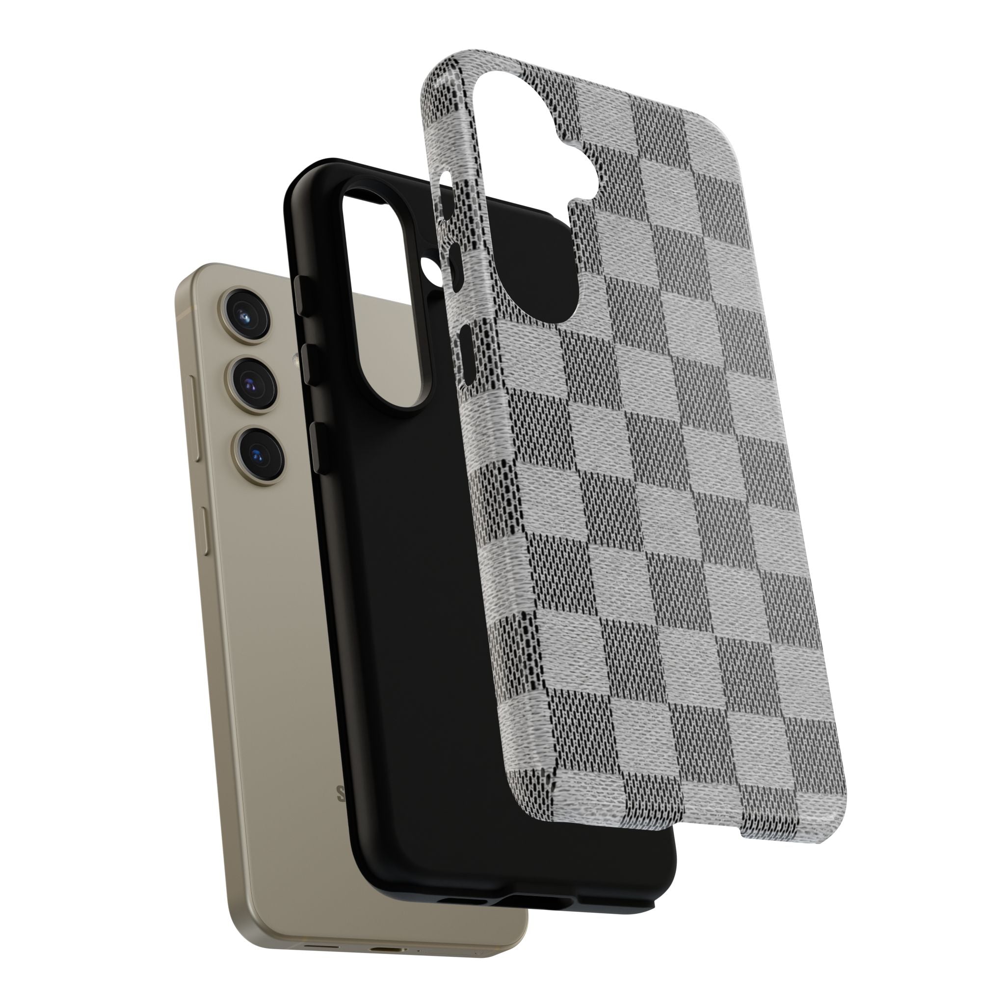 Checkered Grey Phone Case