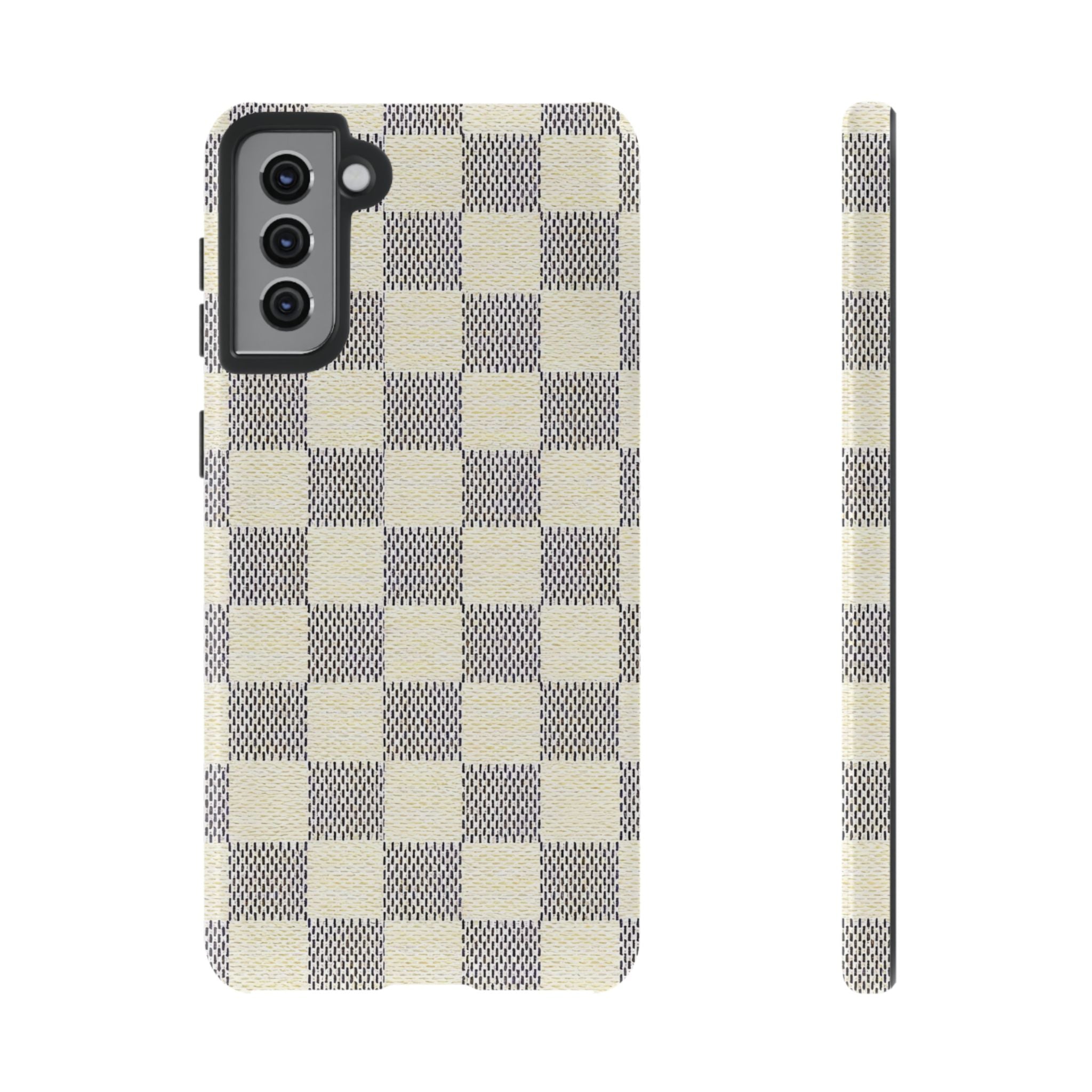 Checkered Cream Phone Case