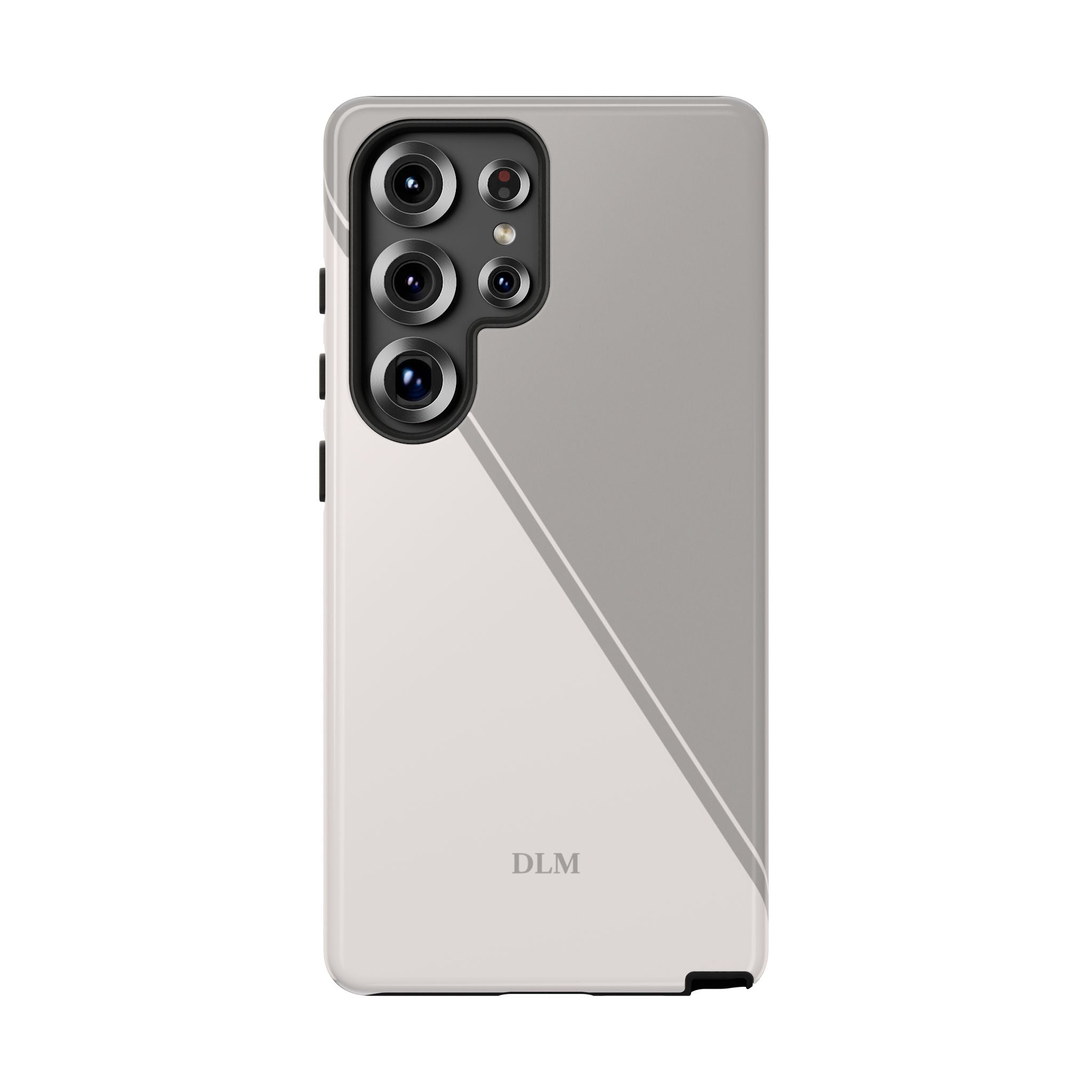 Grey Two Tone Case Custom Initials Case