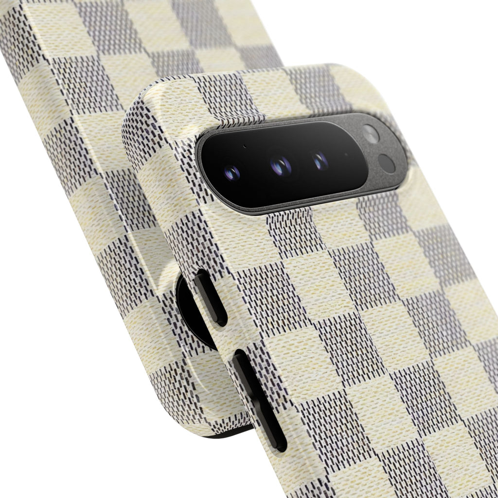 Checkered Cream Phone Case