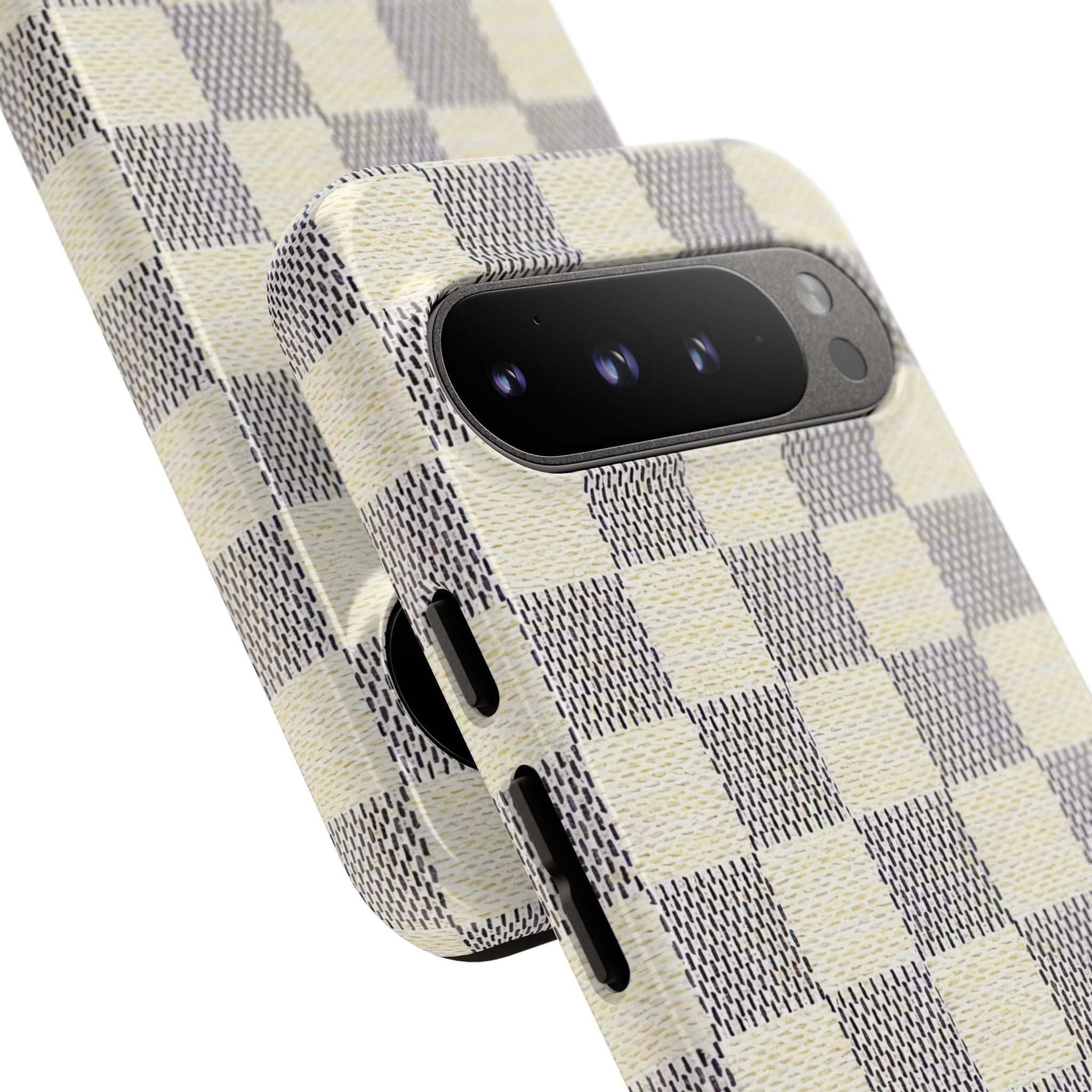 Checkered Cream Phone Case