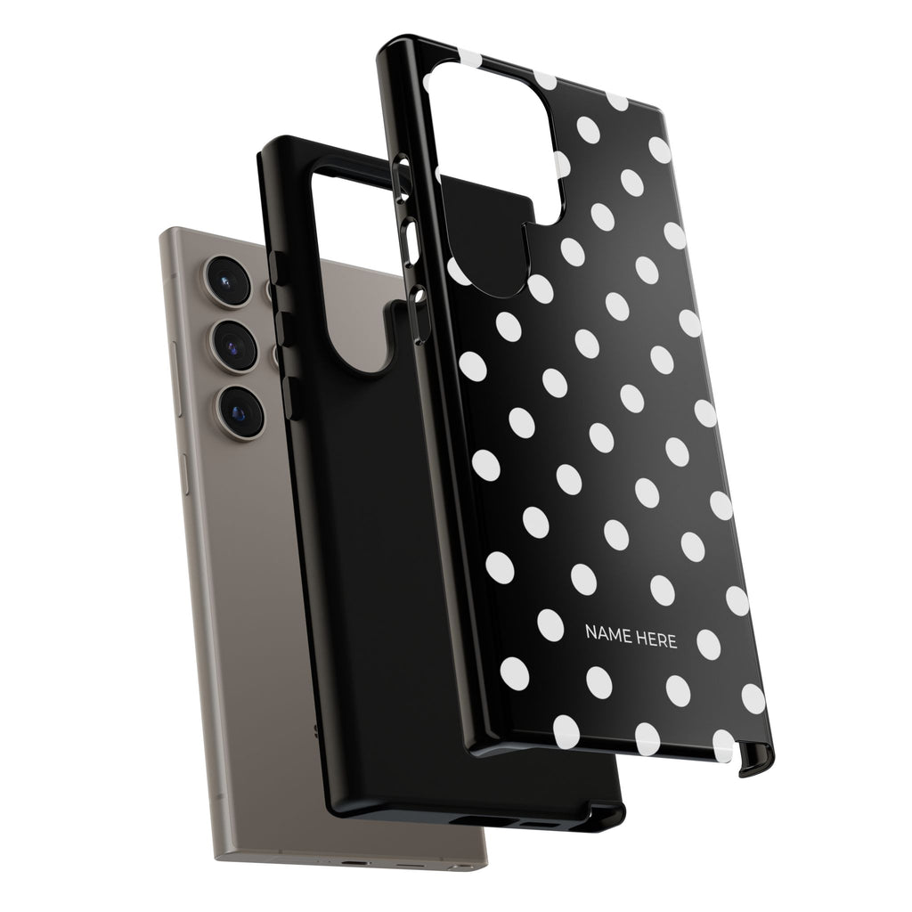 Black & White PolkaDot Customisable Case