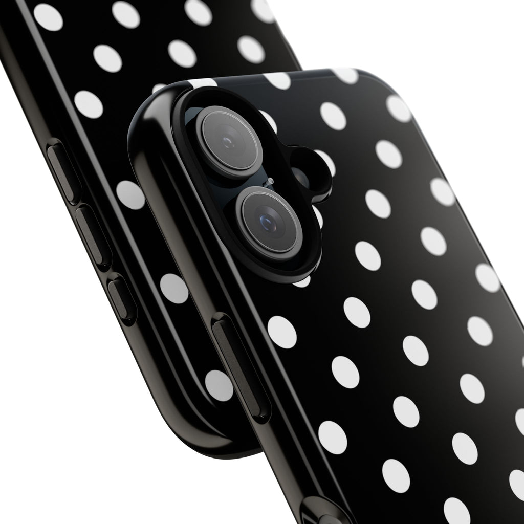 Black & White PolkaDot Customisable Case