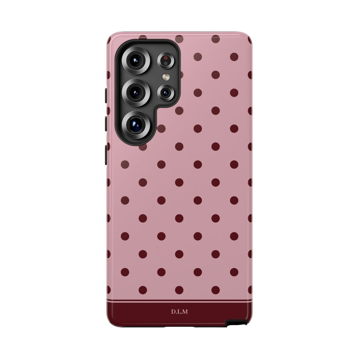 Berry Blush Personalised Polka Dot Case