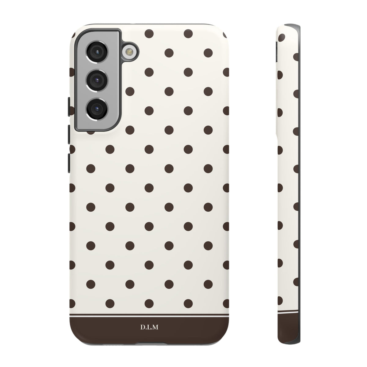 Creamy Mocha Personalised Polka Dot Case