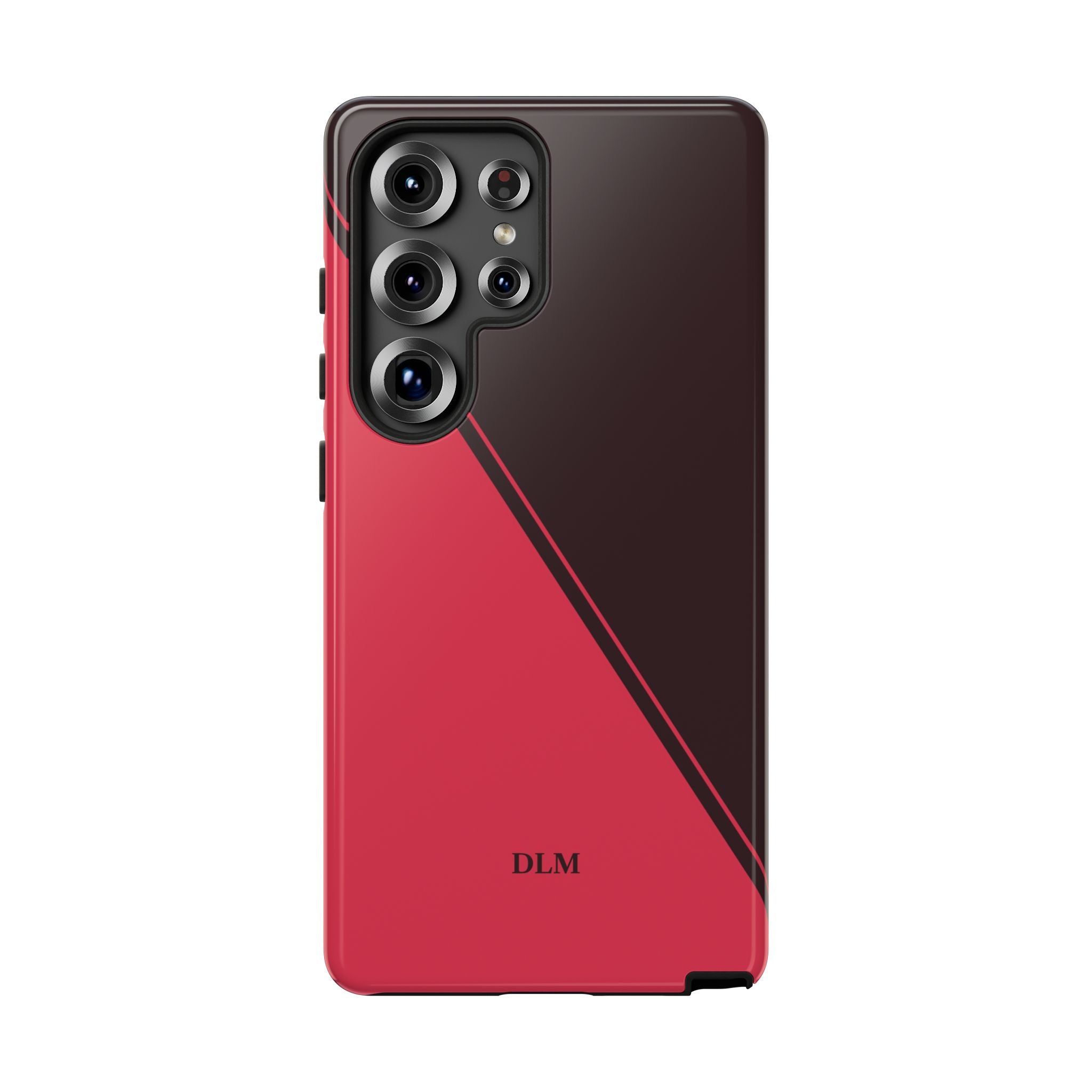 Red/Brown Two Tone Custom Initials Case