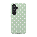 Green & White Polka Dot Customisable Case
