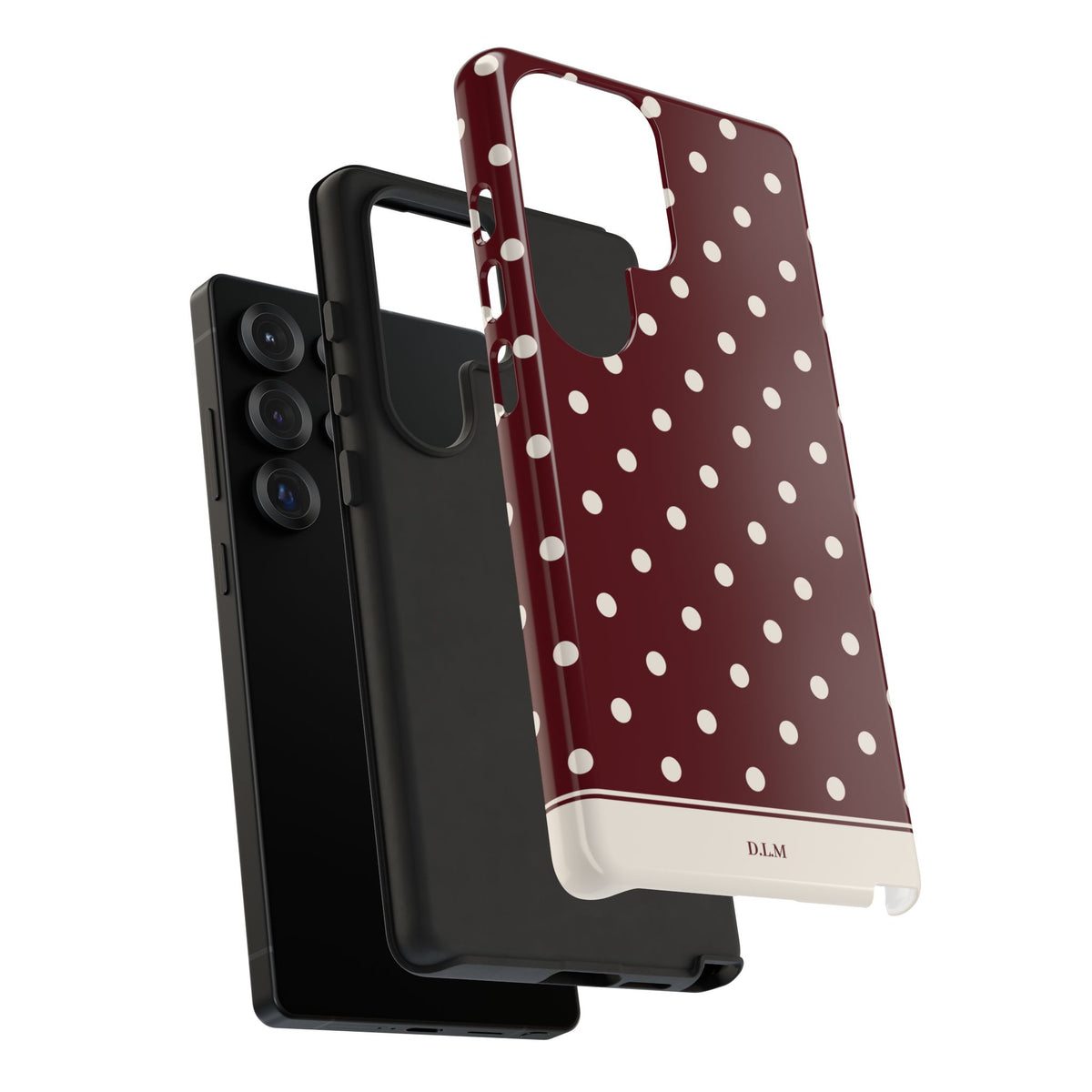 Cranberry Cream Personalised Polka Dot Case