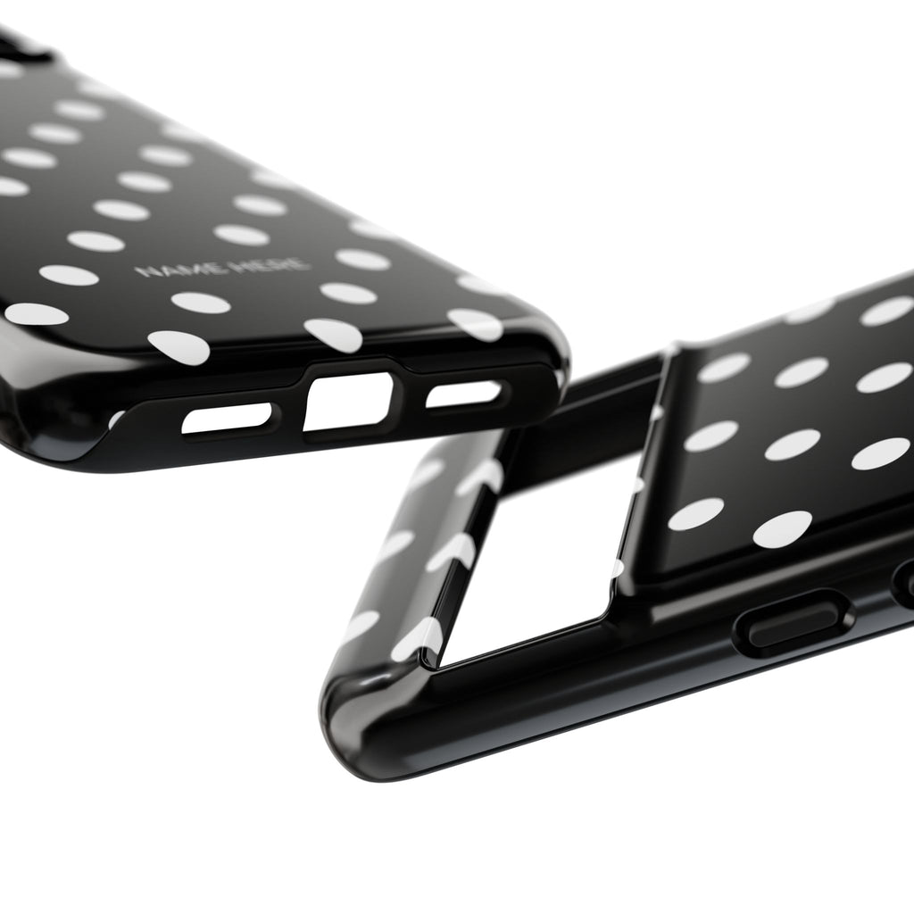 Black & White PolkaDot Customisable Case