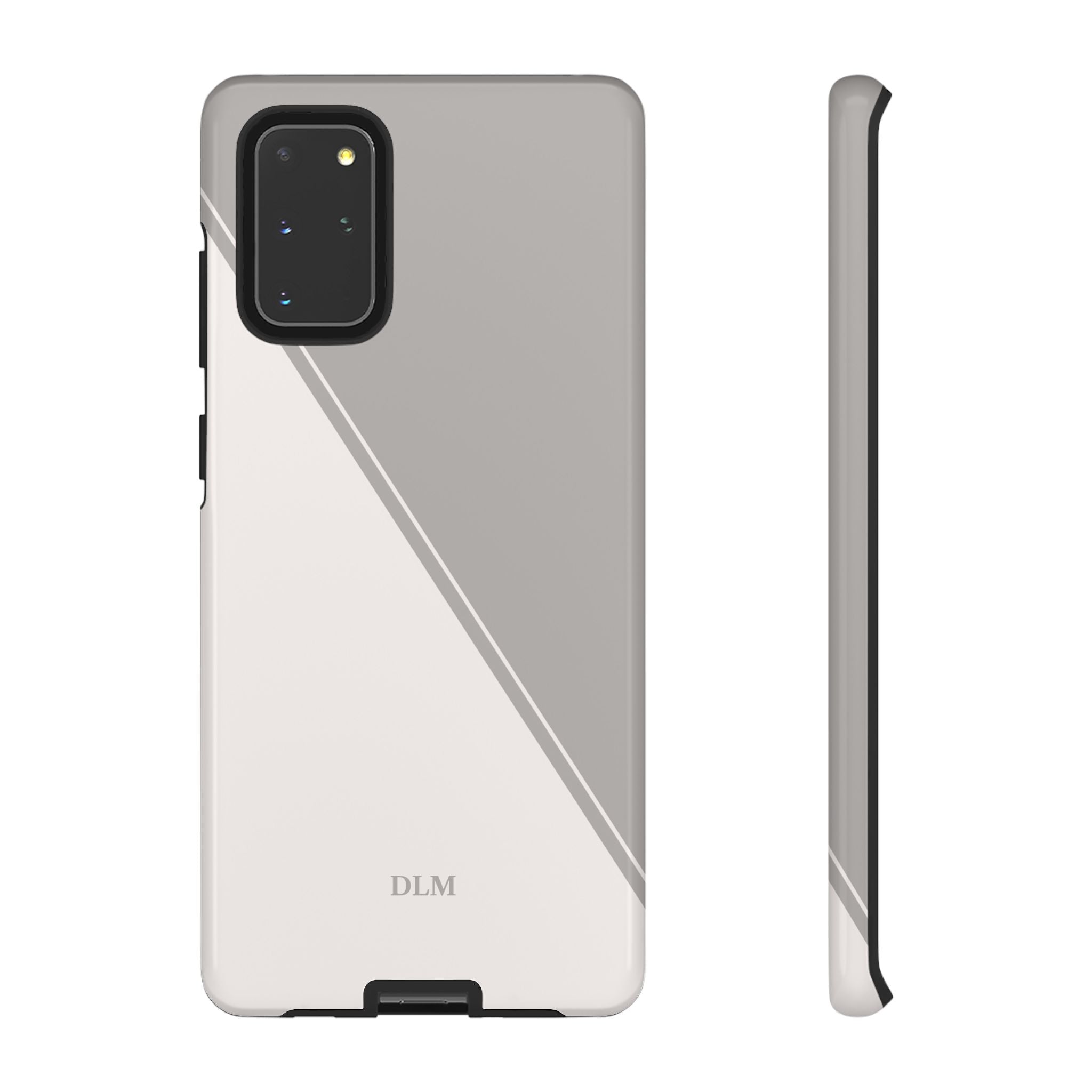 Grey Two Tone Case Custom Initials Case