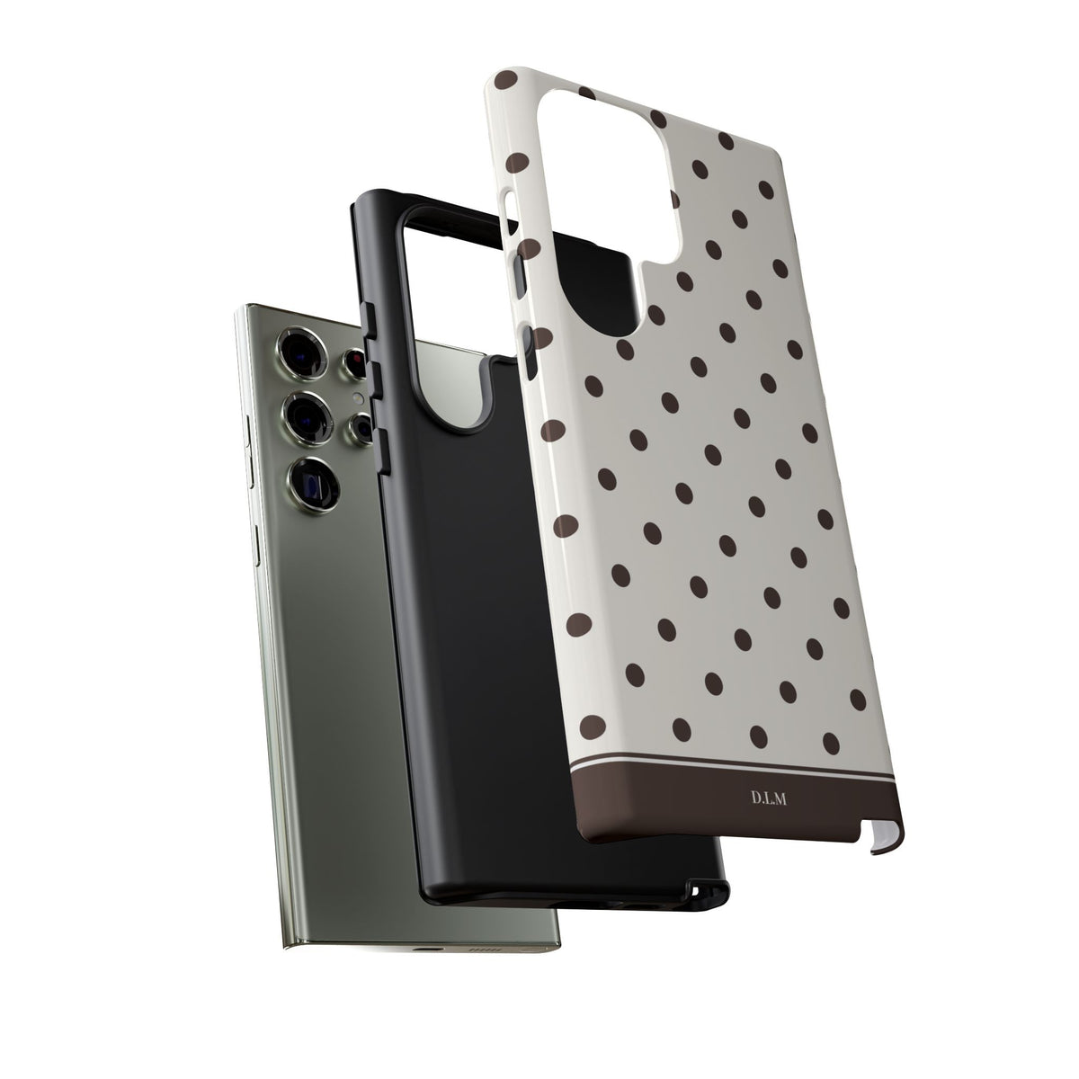 Creamy Mocha Personalised Polka Dot Case