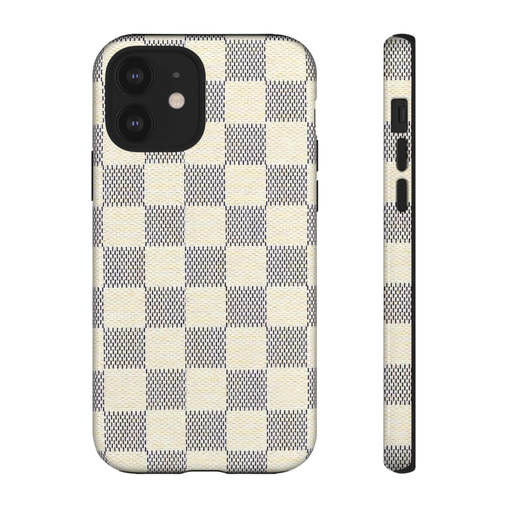 Checkered Cream Phone Case