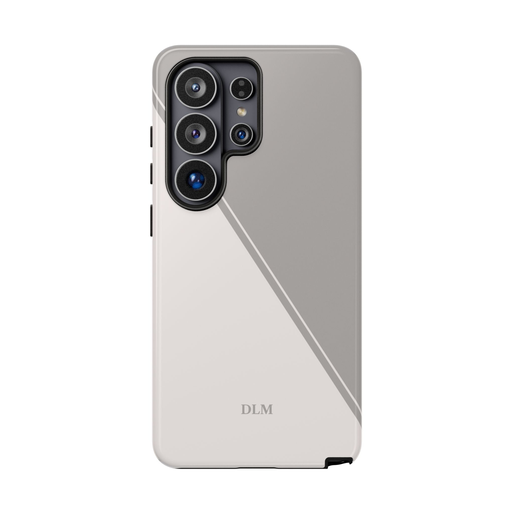 Grey Two Tone Case Custom Initials Case