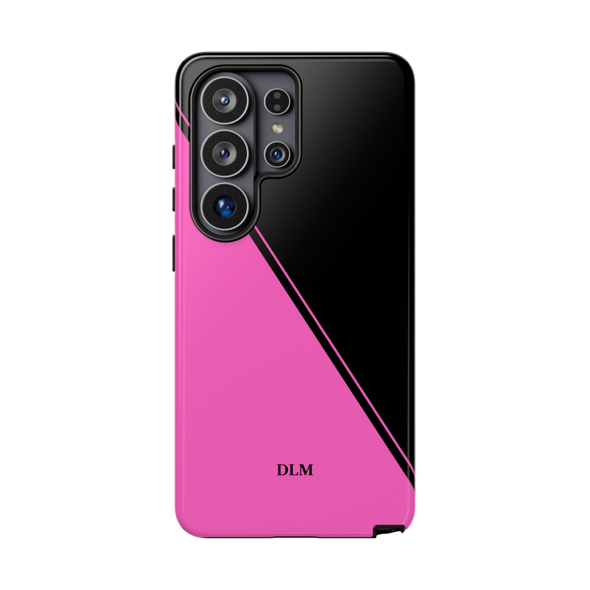 Pink/Black Two Tone Custom Initials Case
