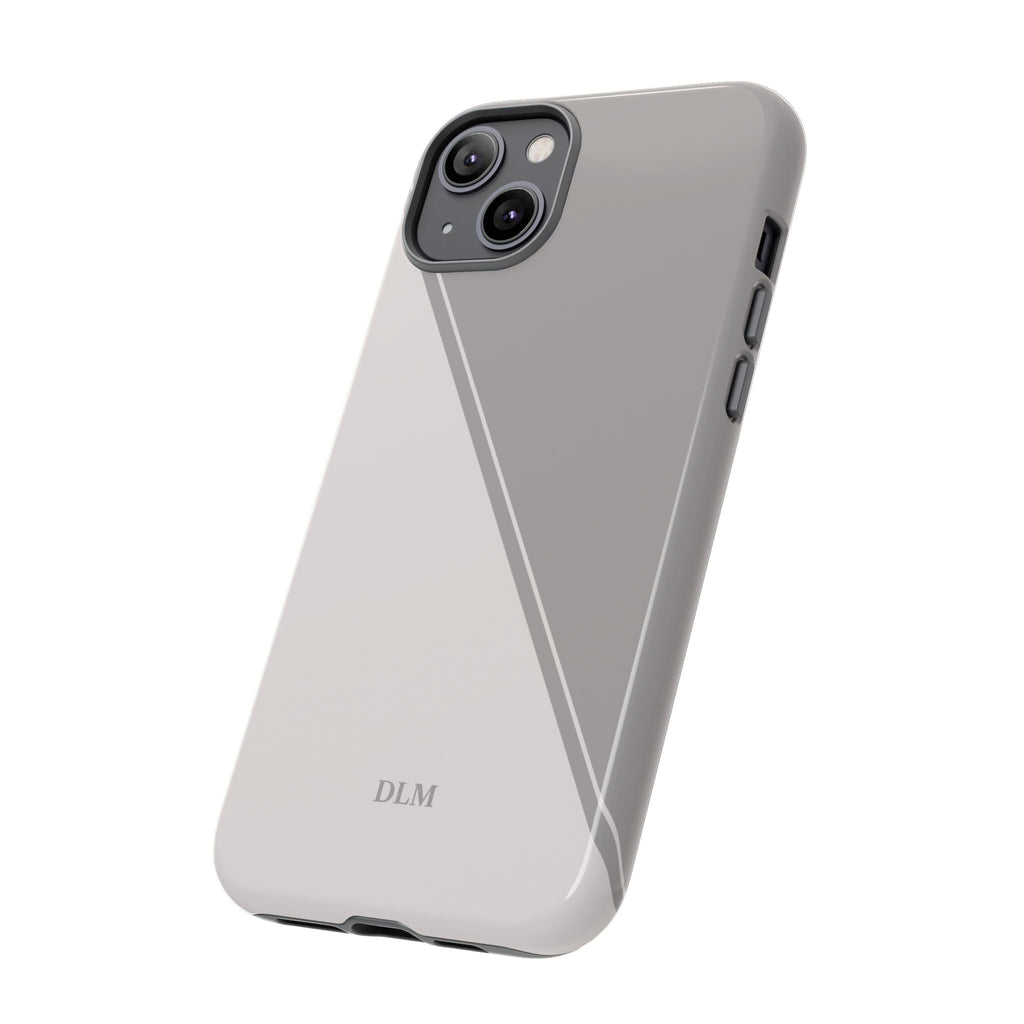 Grey Two Tone Case Custom Initials Case
