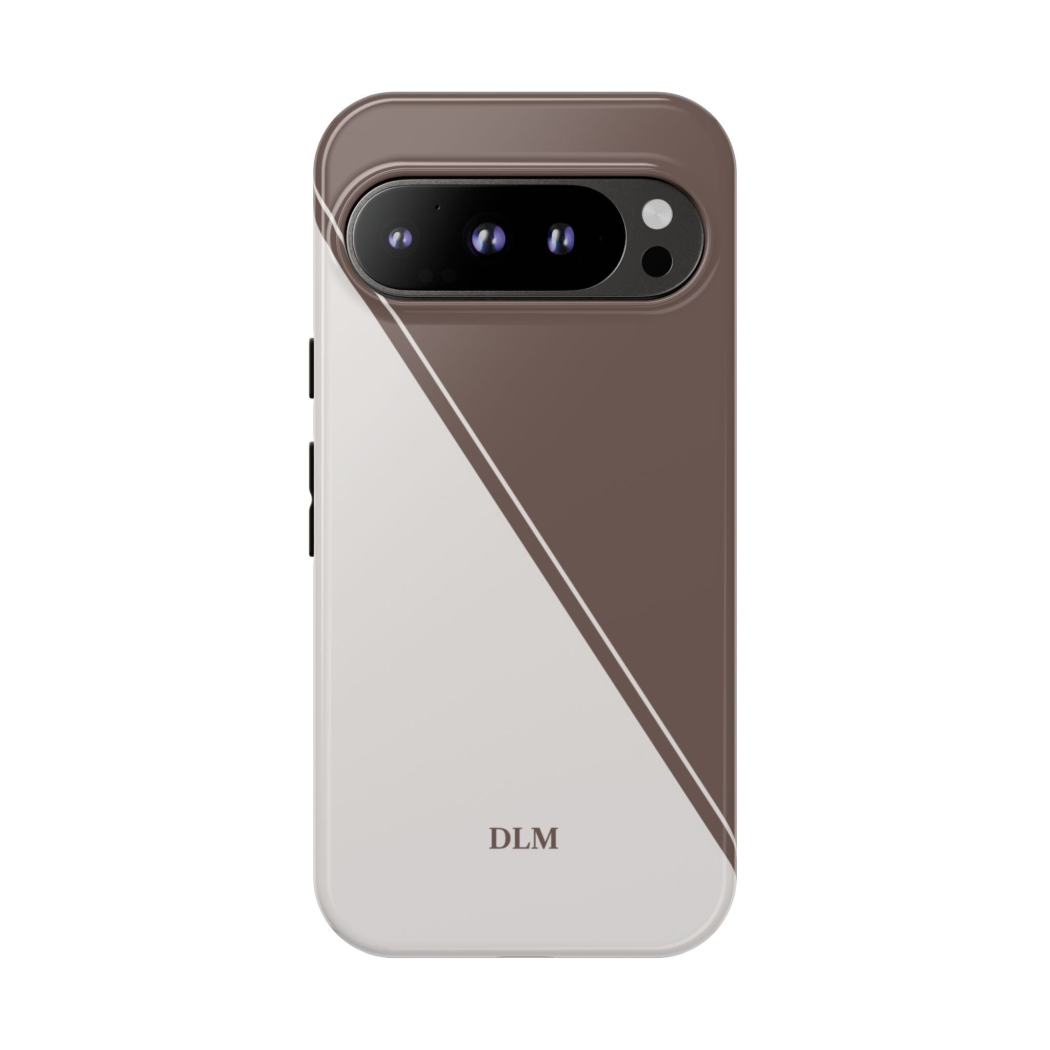Brown/Cream Two Tone Custom Initials Case