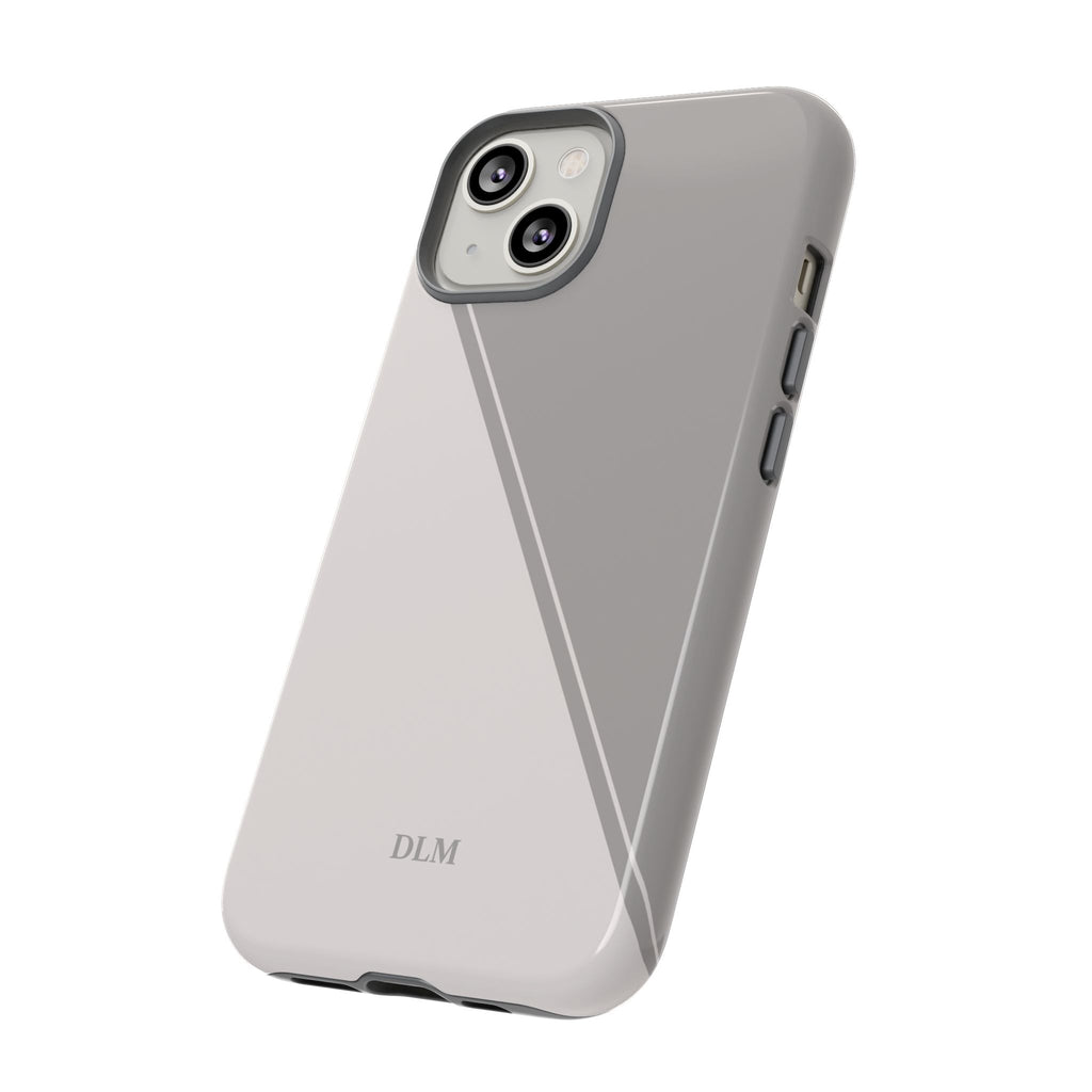 Grey Two Tone Case Custom Initials Case