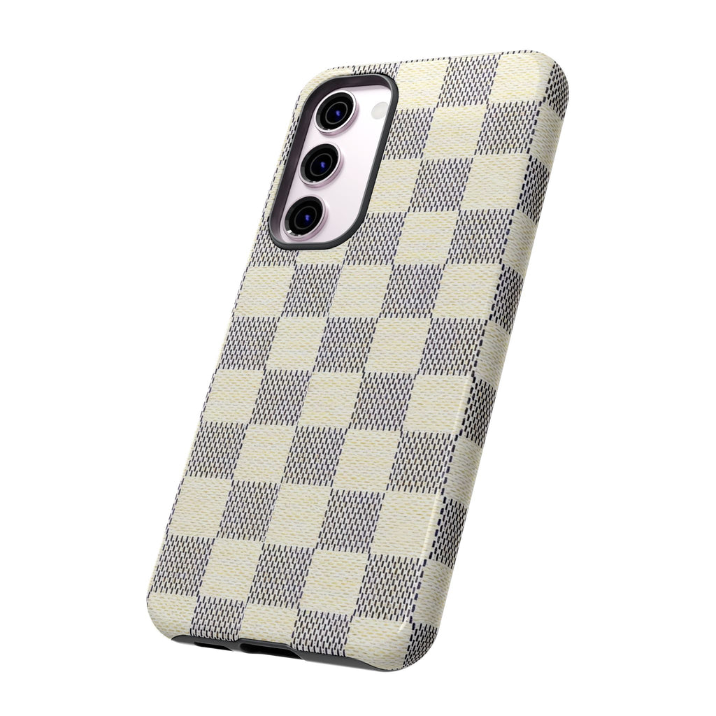 Checkered Cream Phone Case
