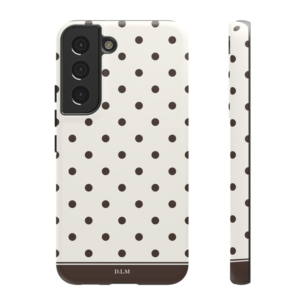 Creamy Mocha Personalised Polka Dot Case