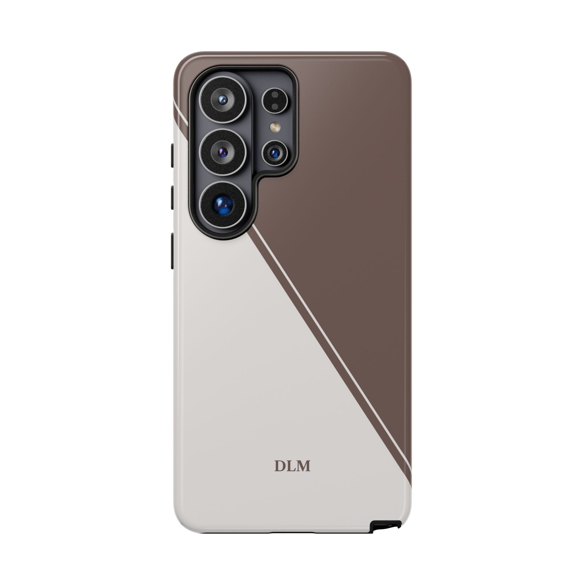 Brown/Cream Two Tone Custom Initials Case