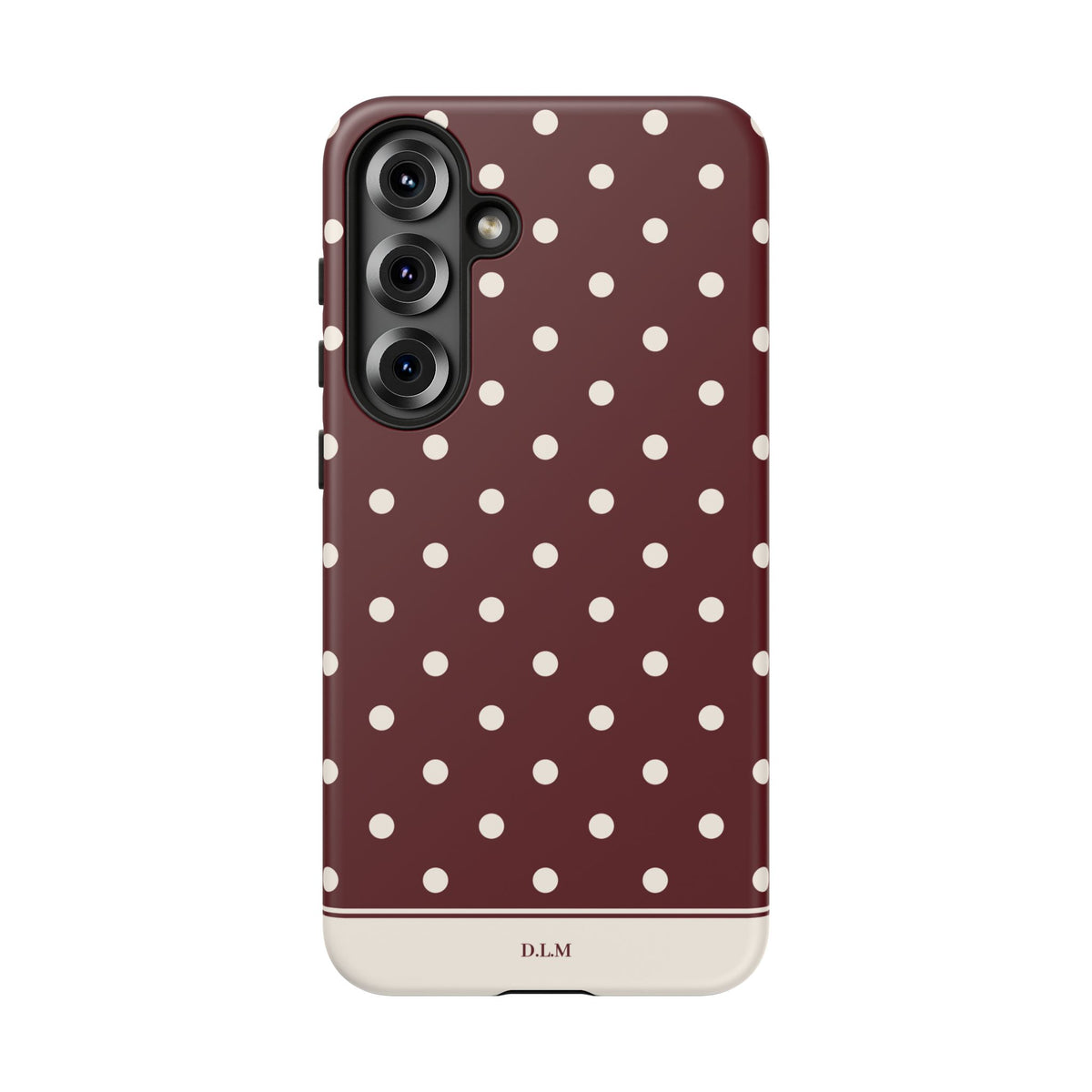 Cranberry Cream Personalised Polka Dot Case