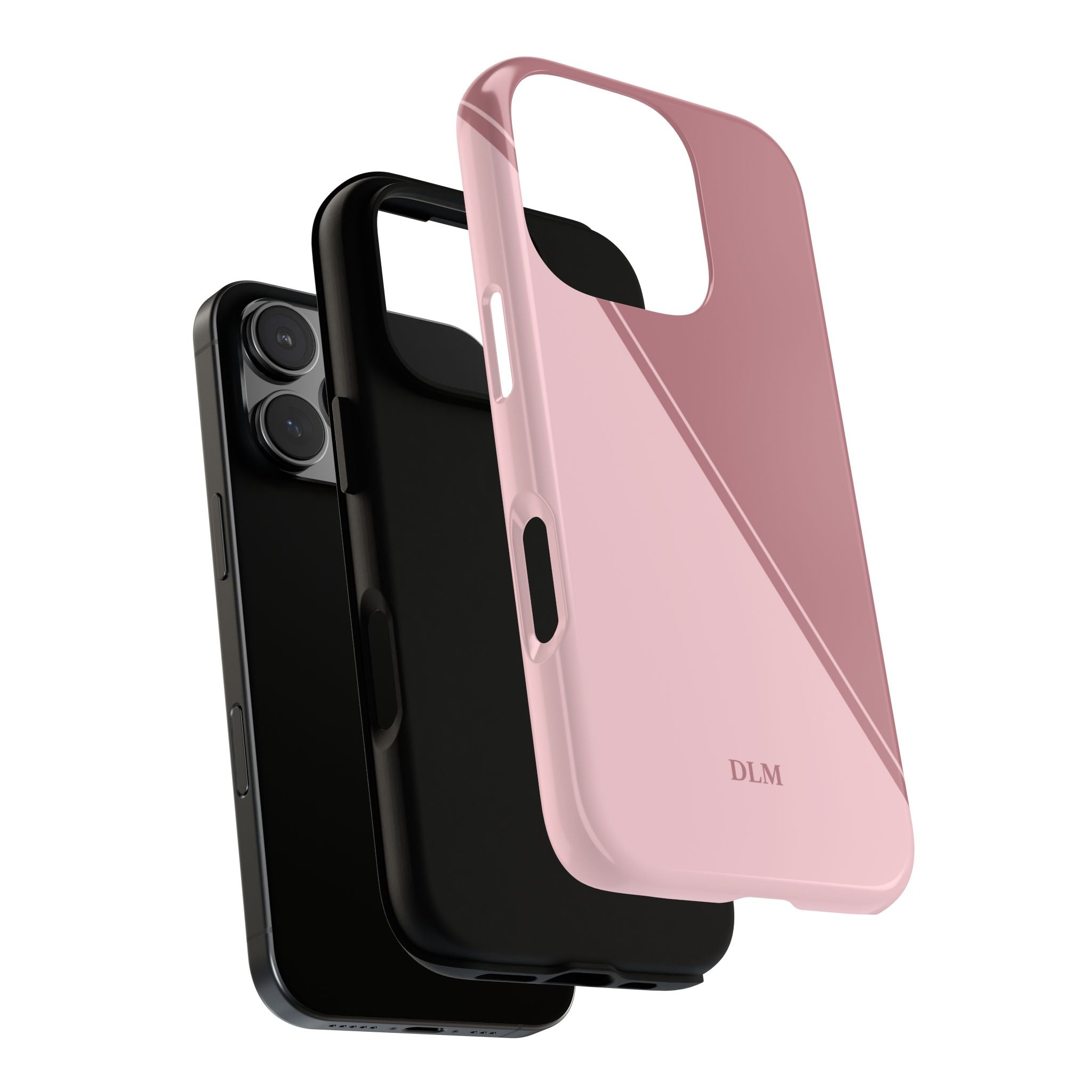 Pinks Two Tone Custom Initials Case