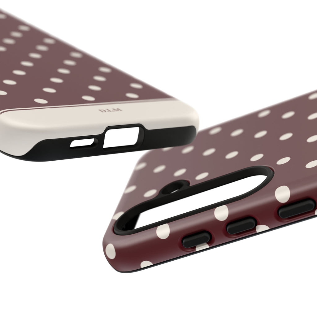 Cranberry Cream Personalised Polka Dot Case