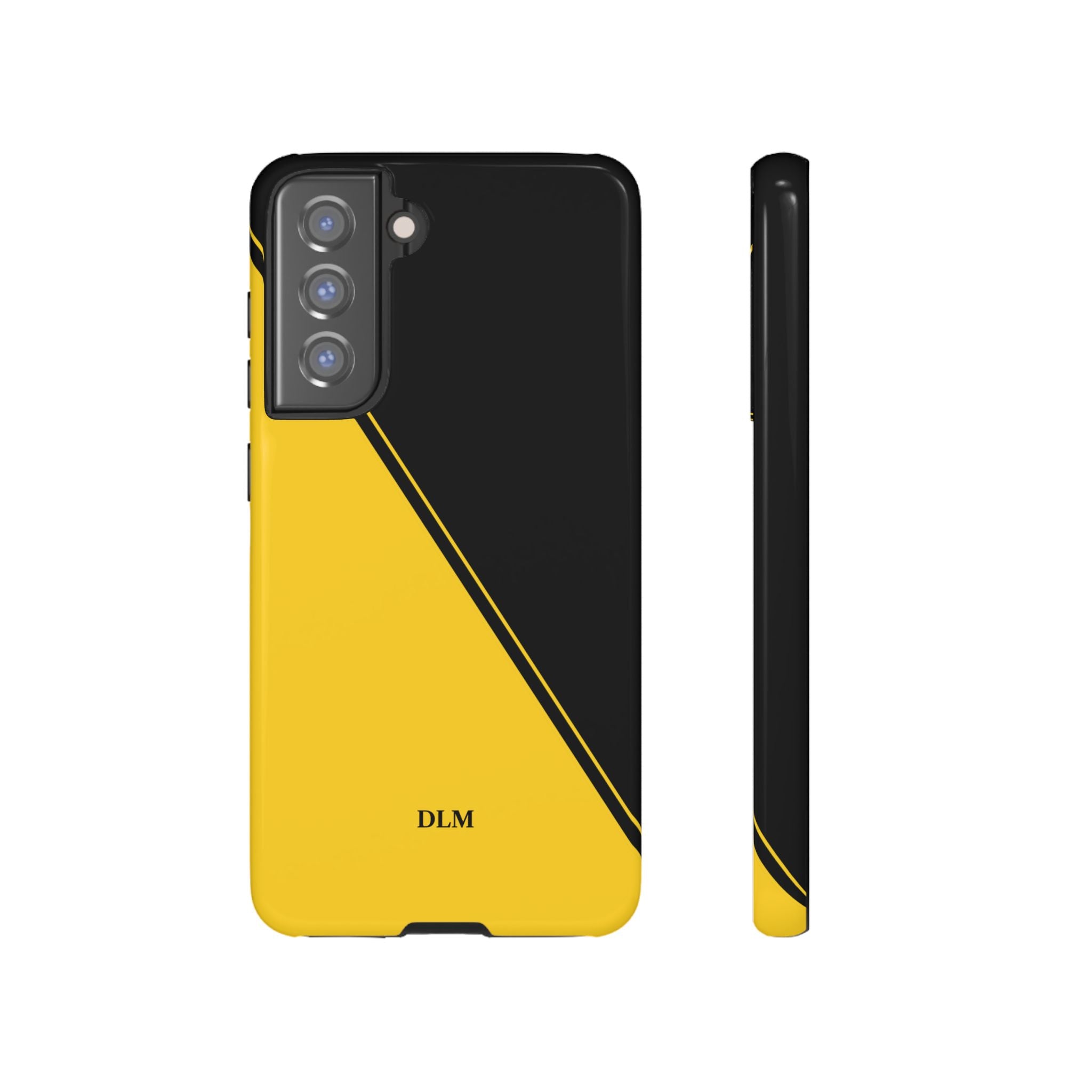 Yellow/Black Two Tone Custom Initials Case