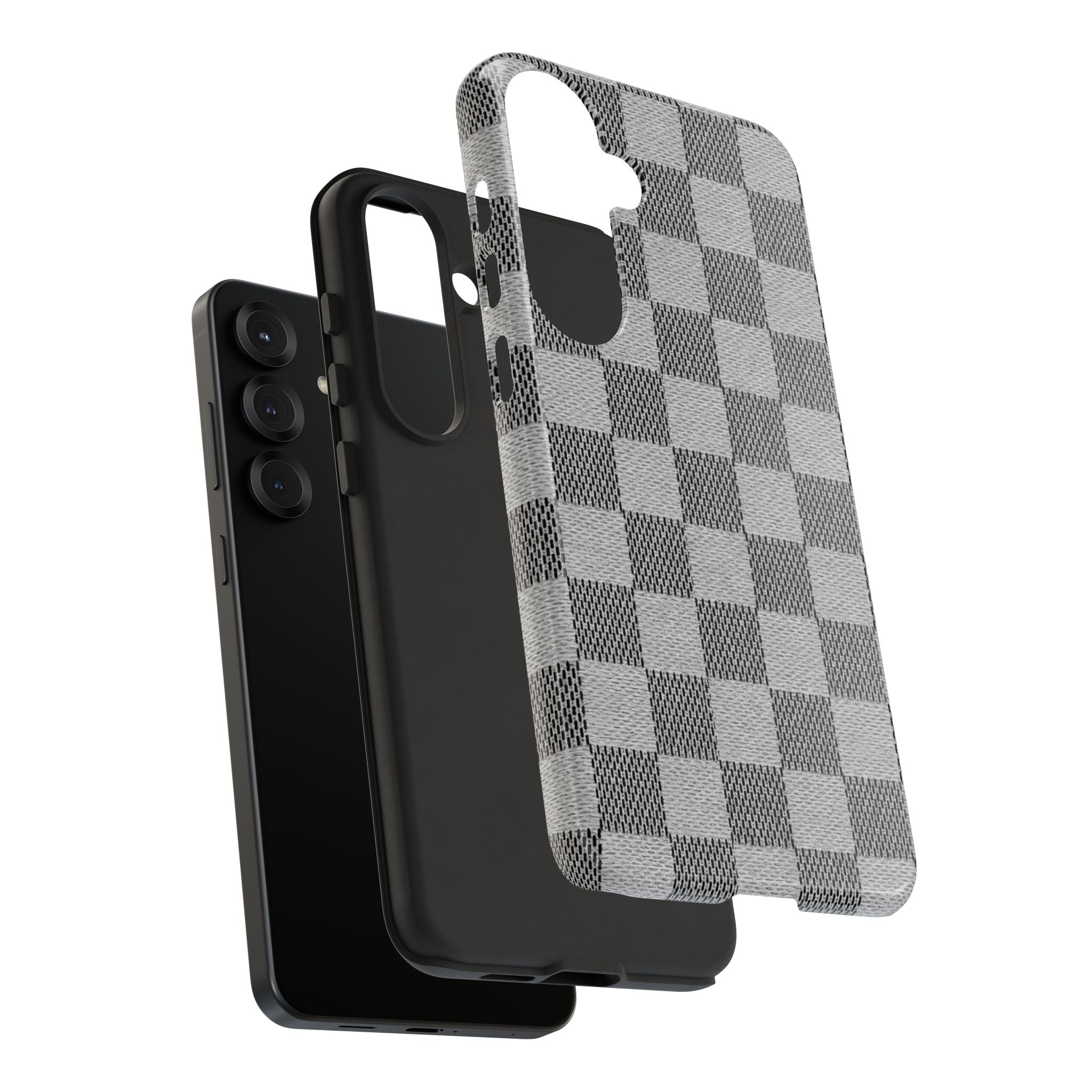Checkered Grey Phone Case