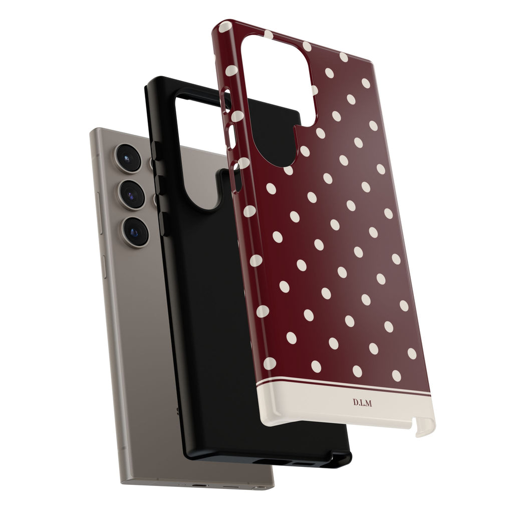 Cranberry Cream Personalised Polka Dot Case
