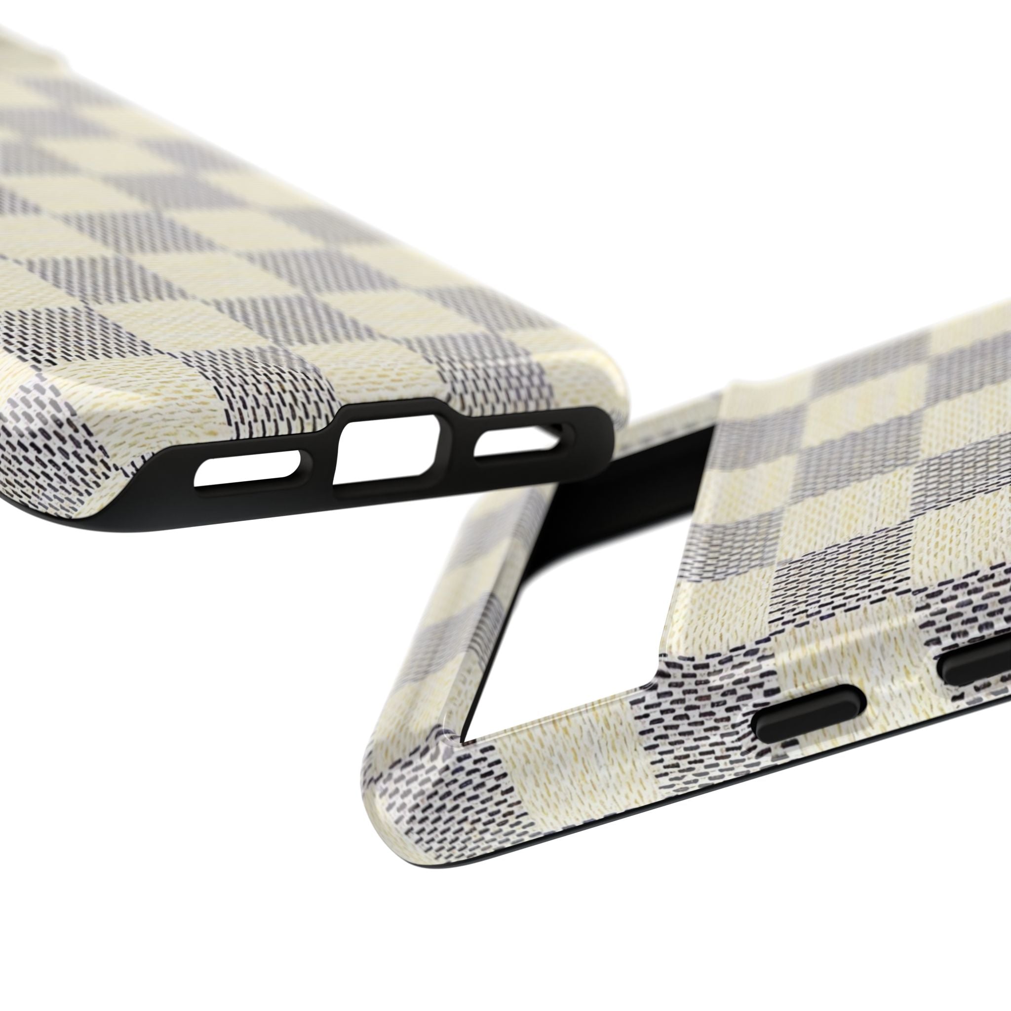 Checkered Cream Phone Case