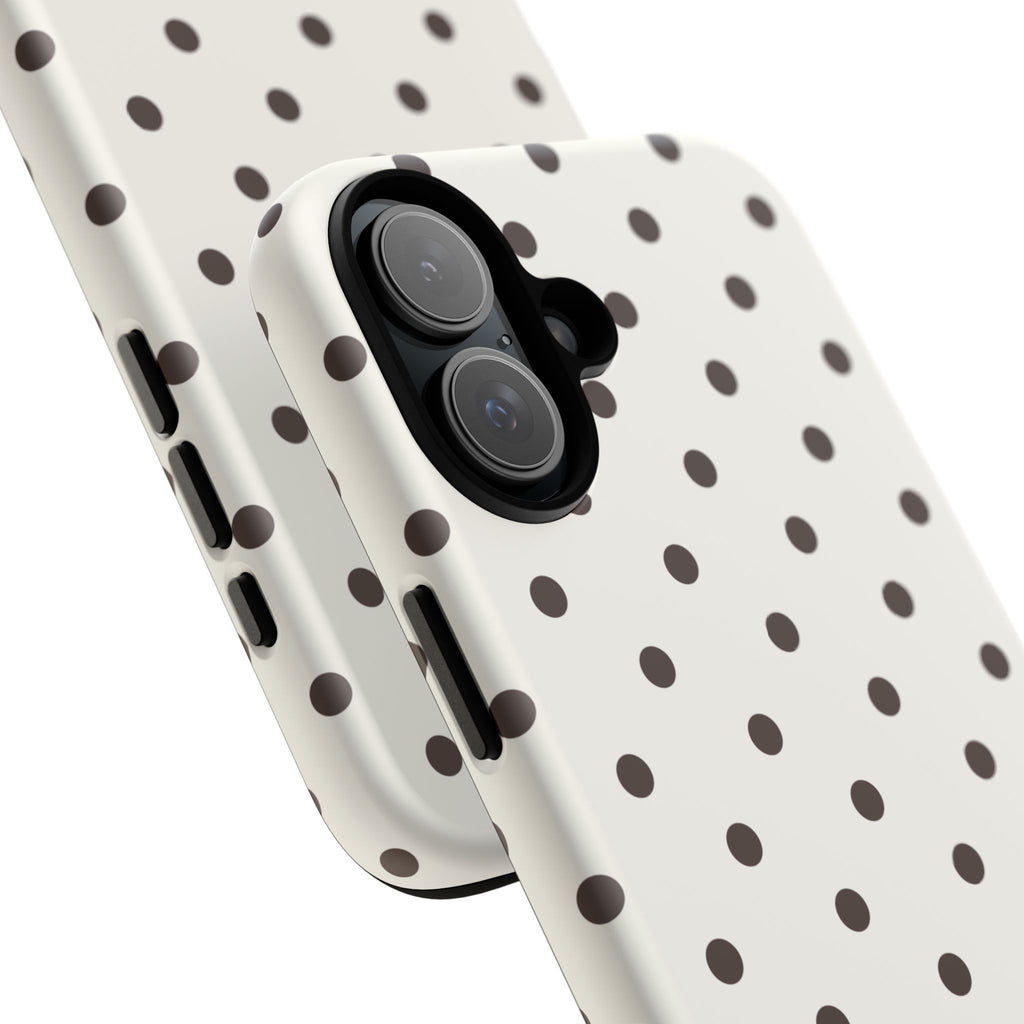 Creamy Mocha Personalised Polka Dot Case