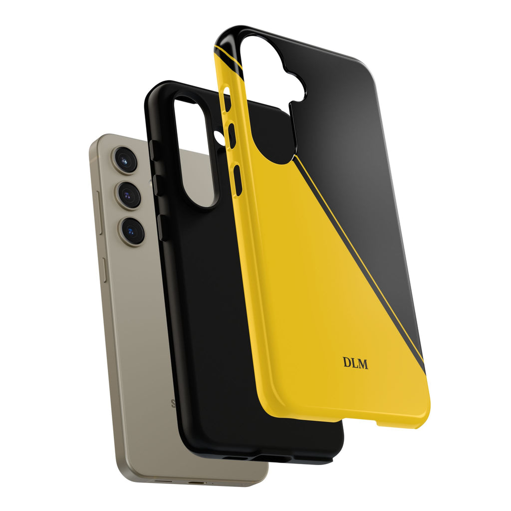 Yellow/Black Two Tone Custom Initials Case